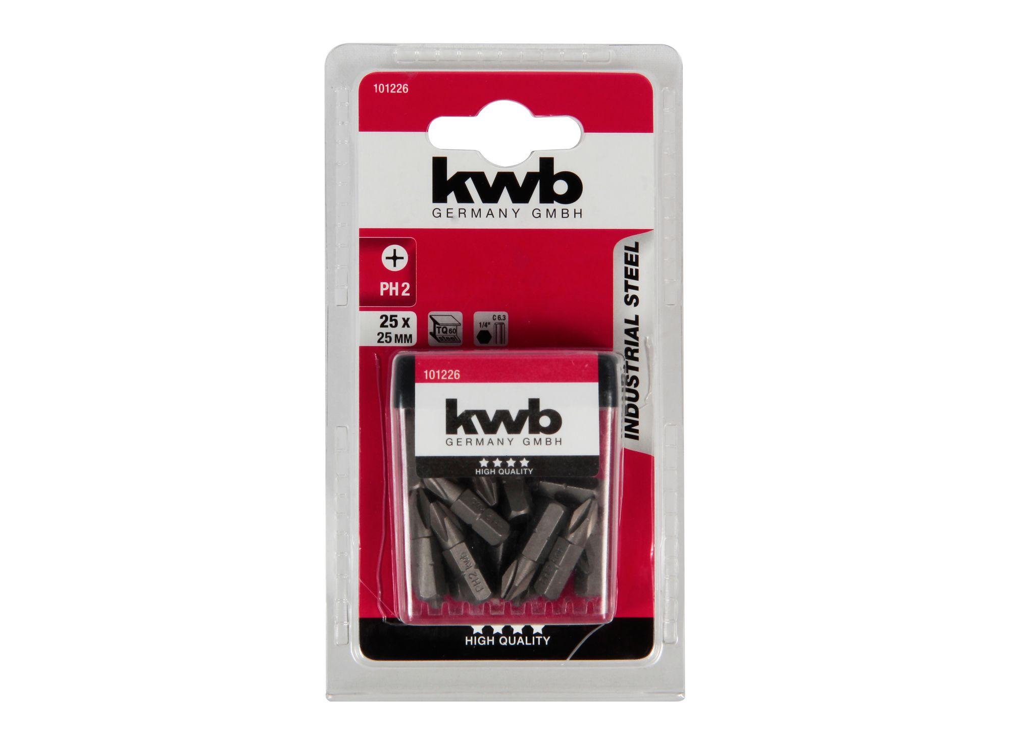 Set 25 puntas 1'' Phillips PH2 KWB-3