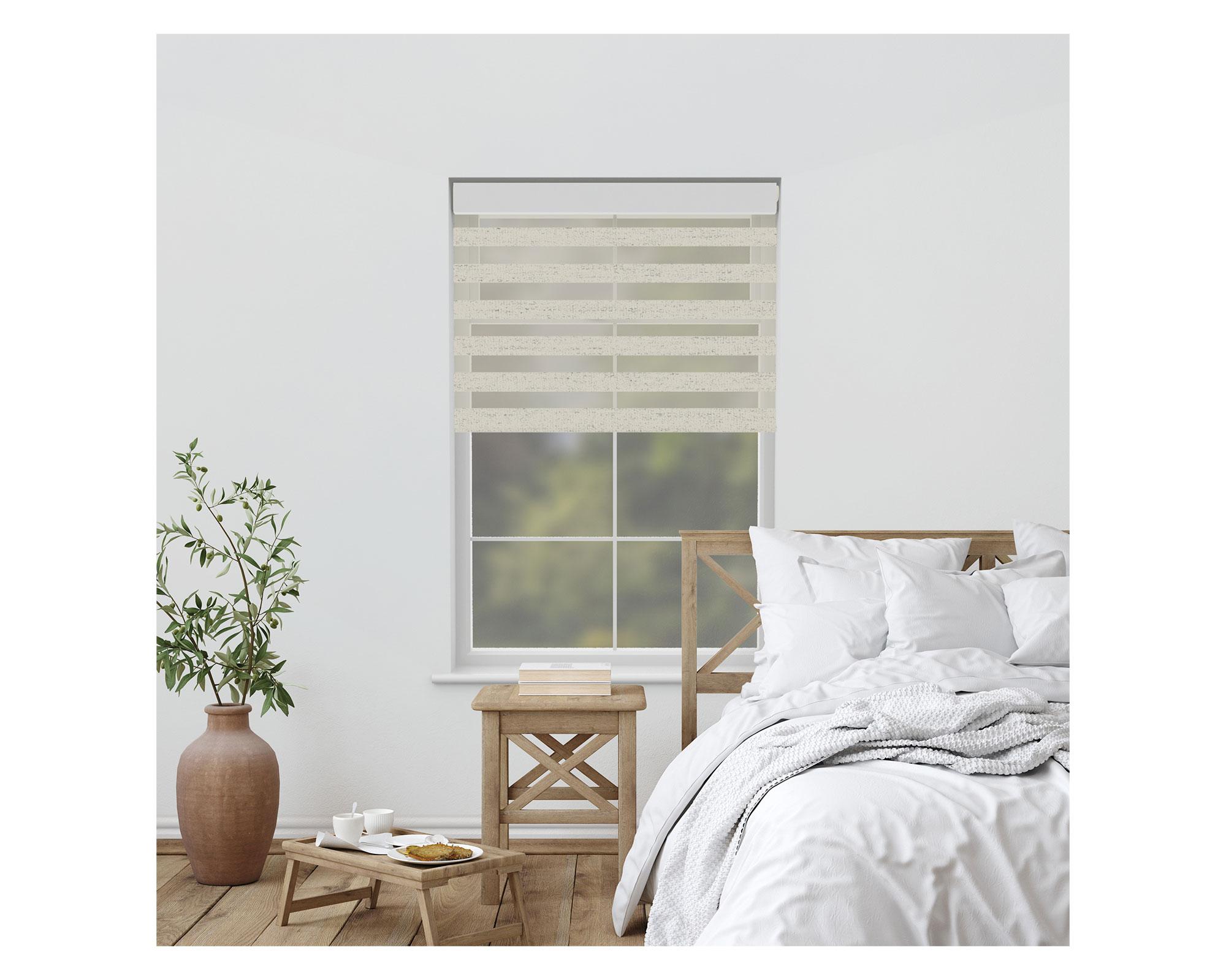 Cortina roller zebra 160x165 cm textura beige-10