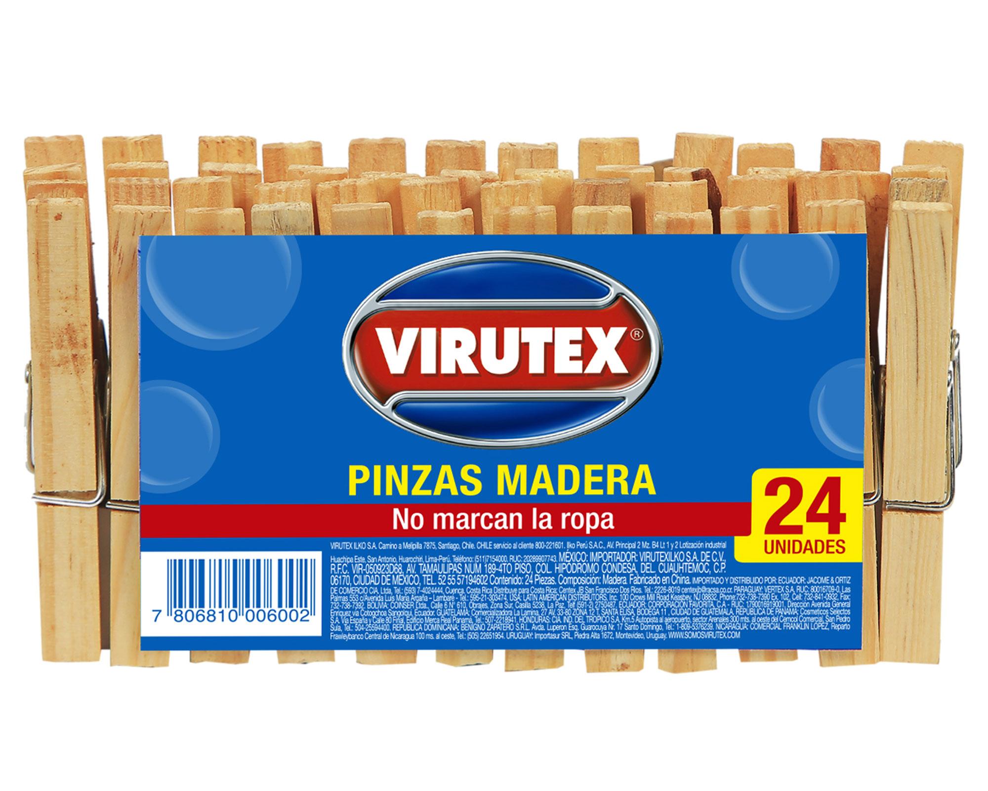 Pinzas para ropa madera Virutex-0