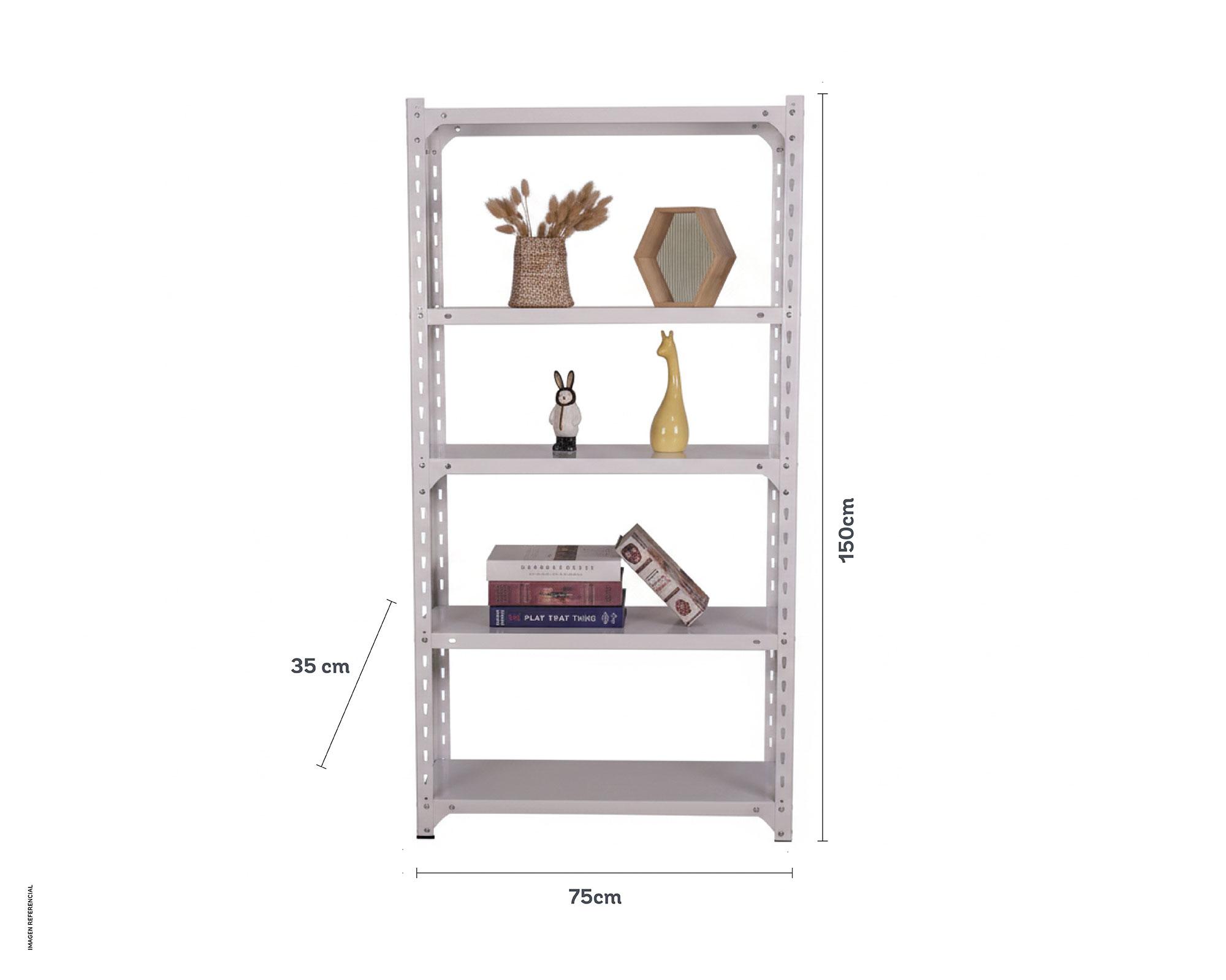 Repisa 5 niveles metal blanco Cotidiana-6