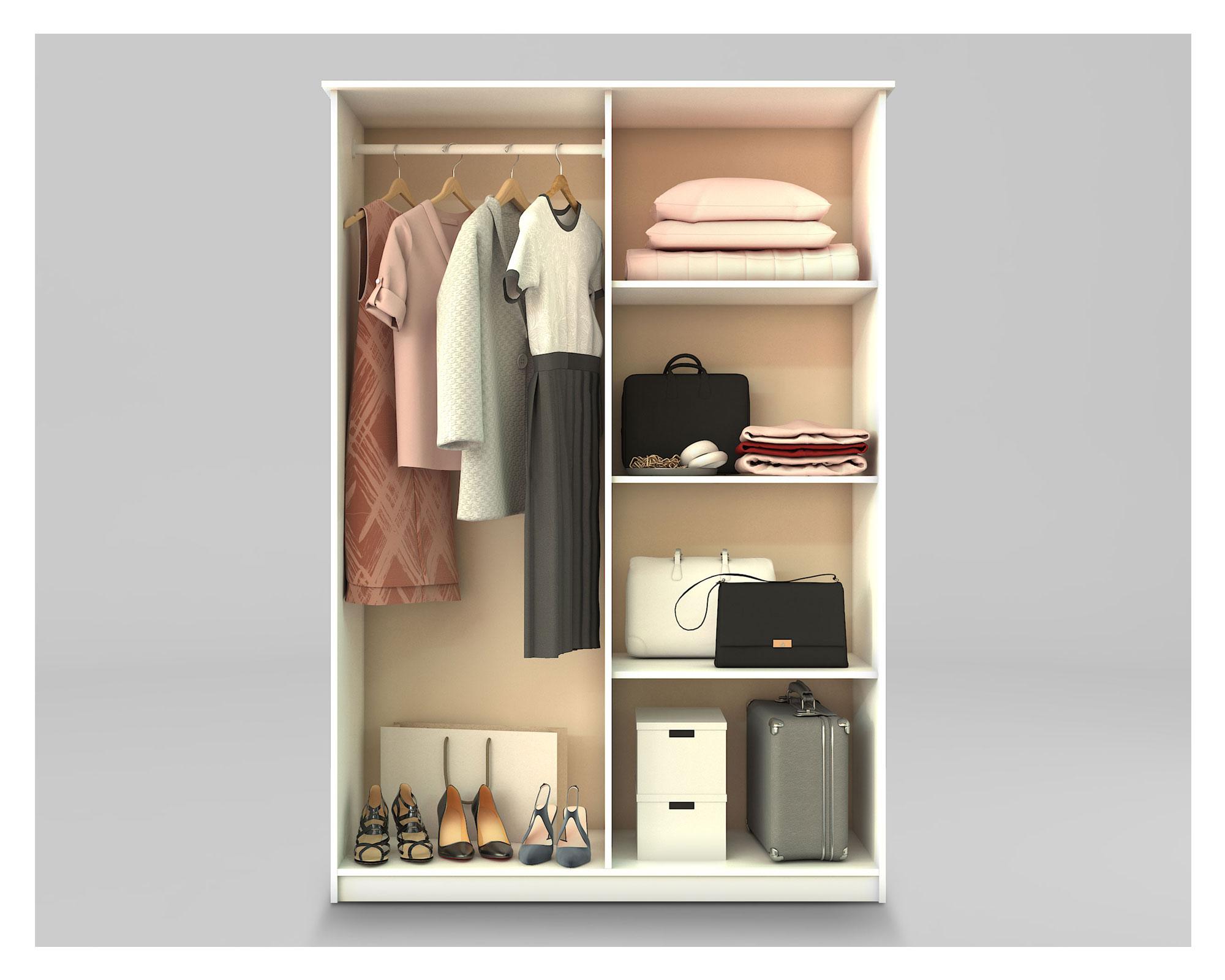 Clóset 4 puertas Lucerna blanco Cic-2