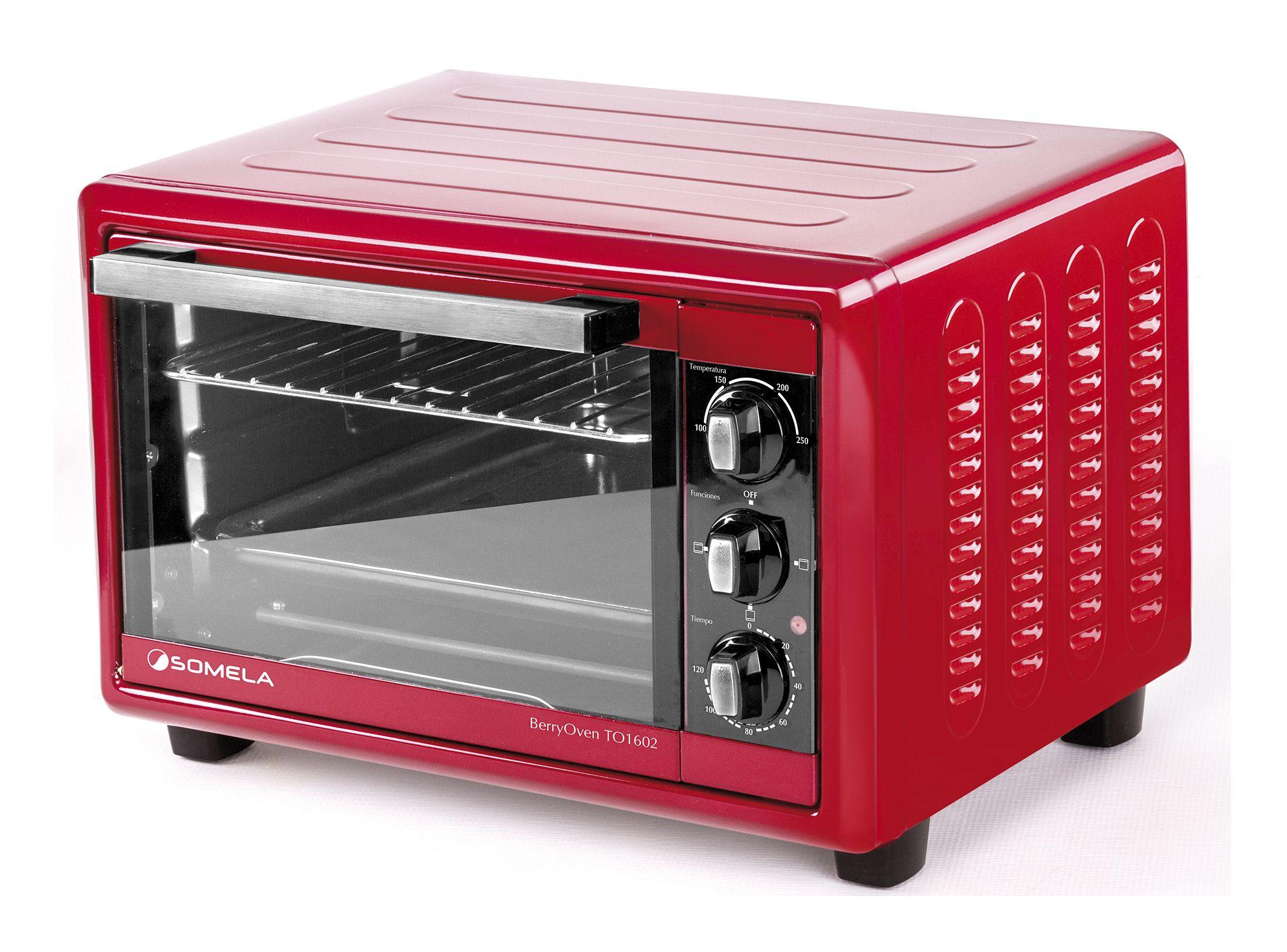 Horno eléctrico 16 litros Berryoven TO1602 rojo Somela-1