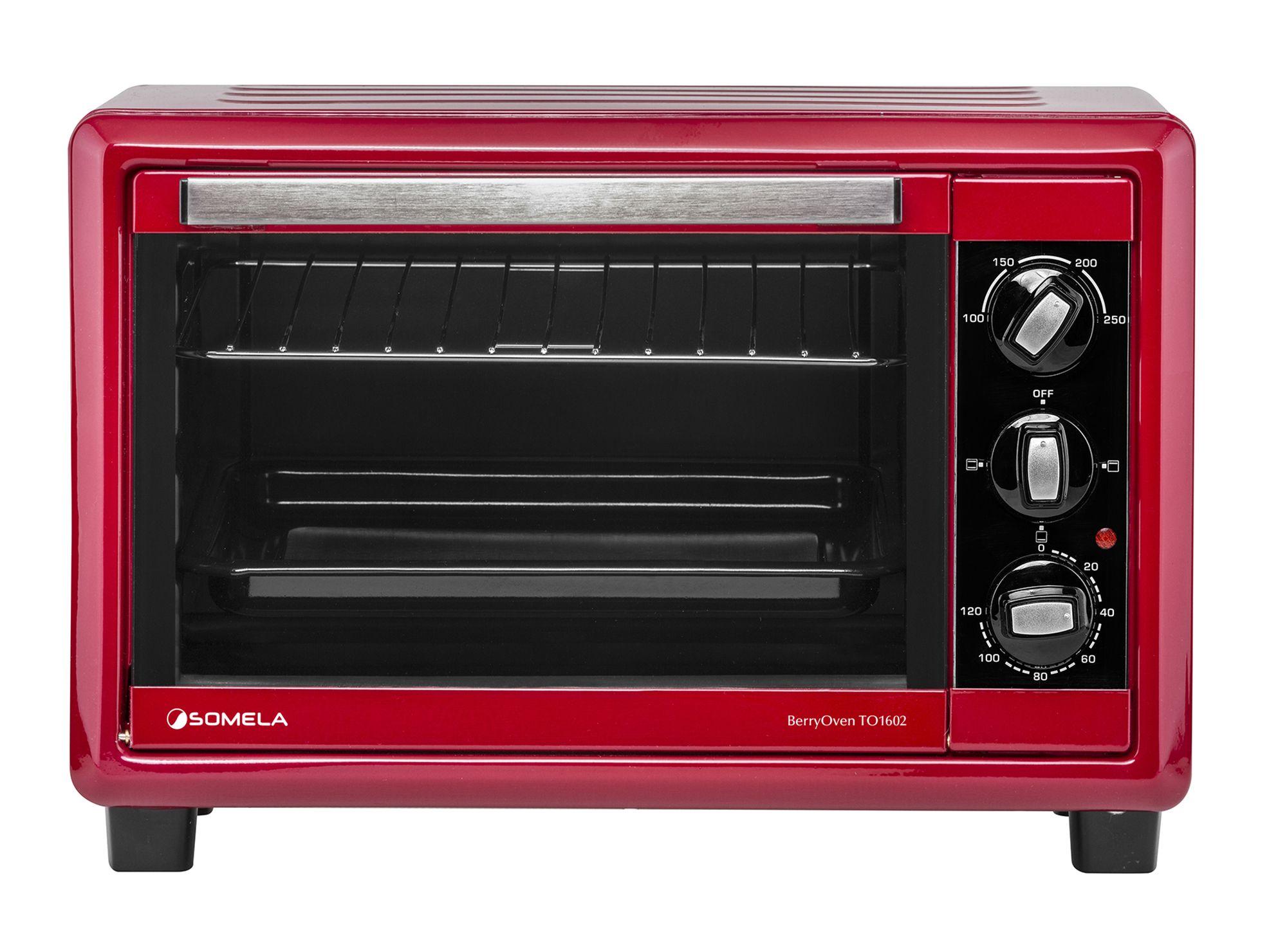 Horno eléctrico 16 litros Berryoven TO1602 rojo Somela-0