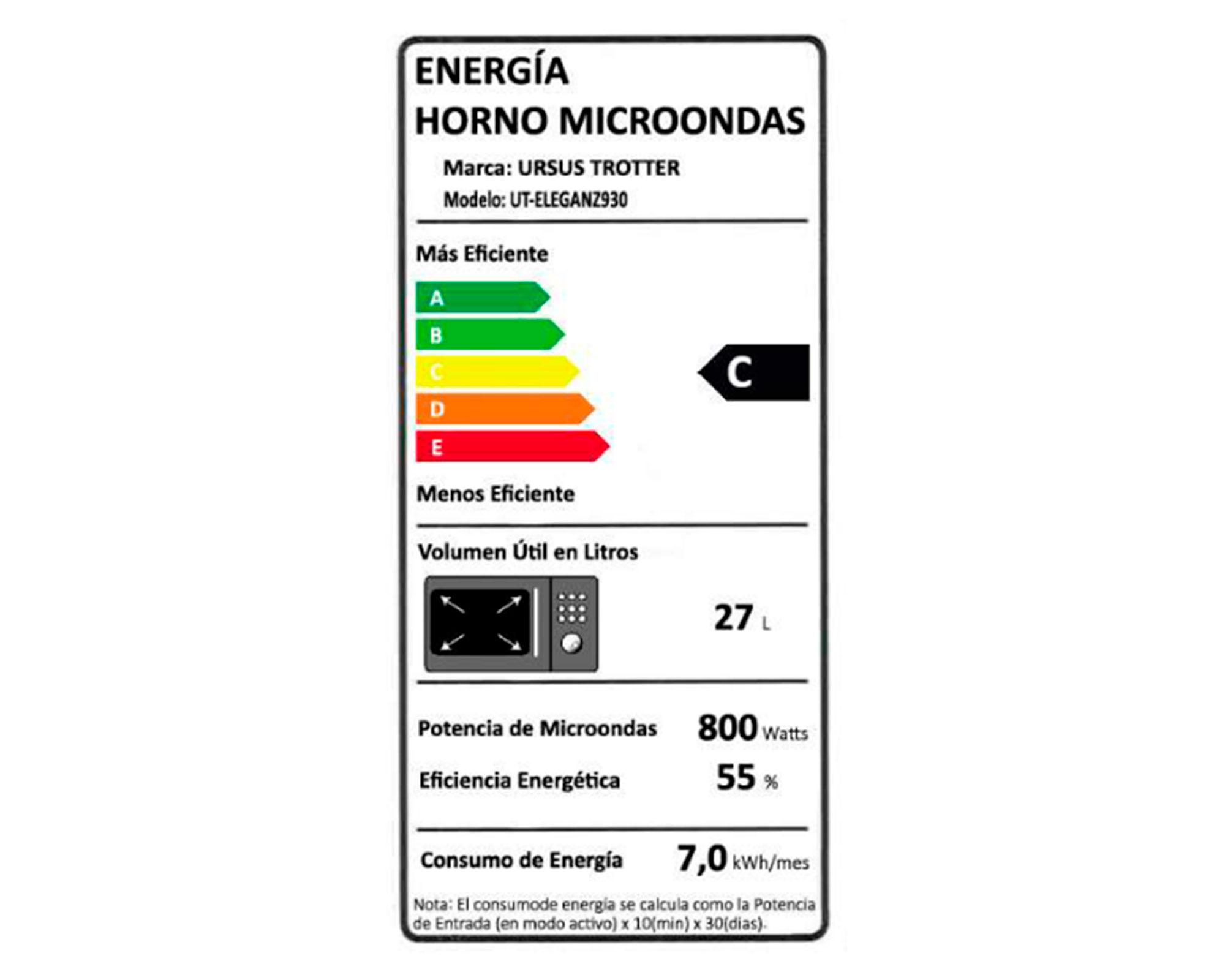 Microondas 30 litros UT-ELEGANZ930-6