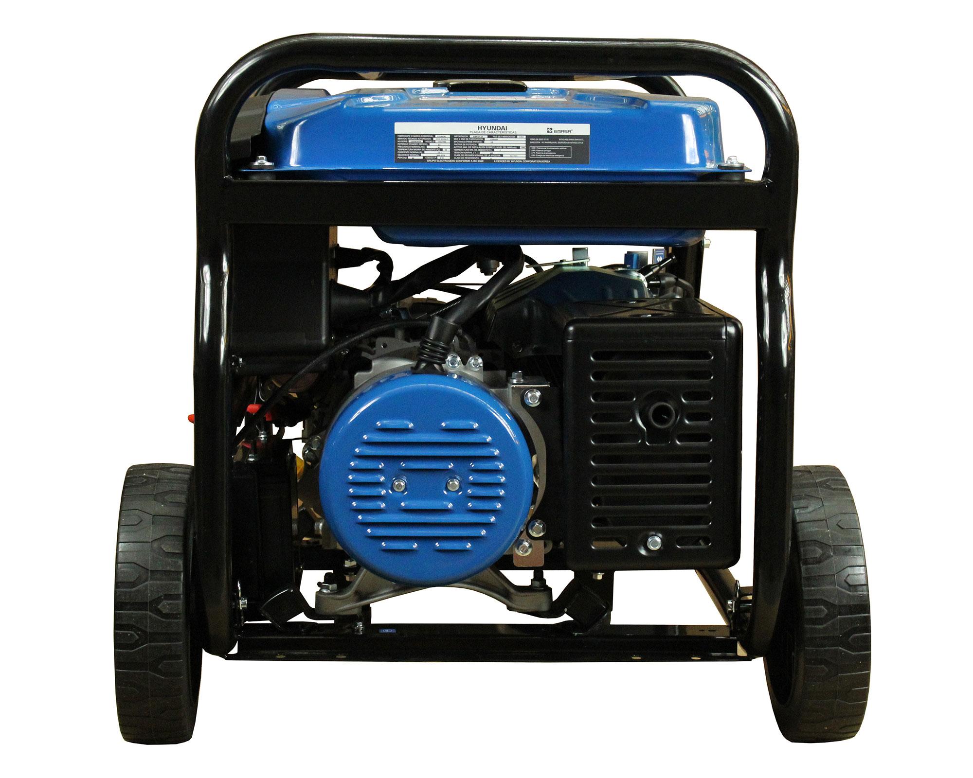 Generador eléctrico/manual gasolina 5000W 25lt 82HYG7750E Hyundai-6