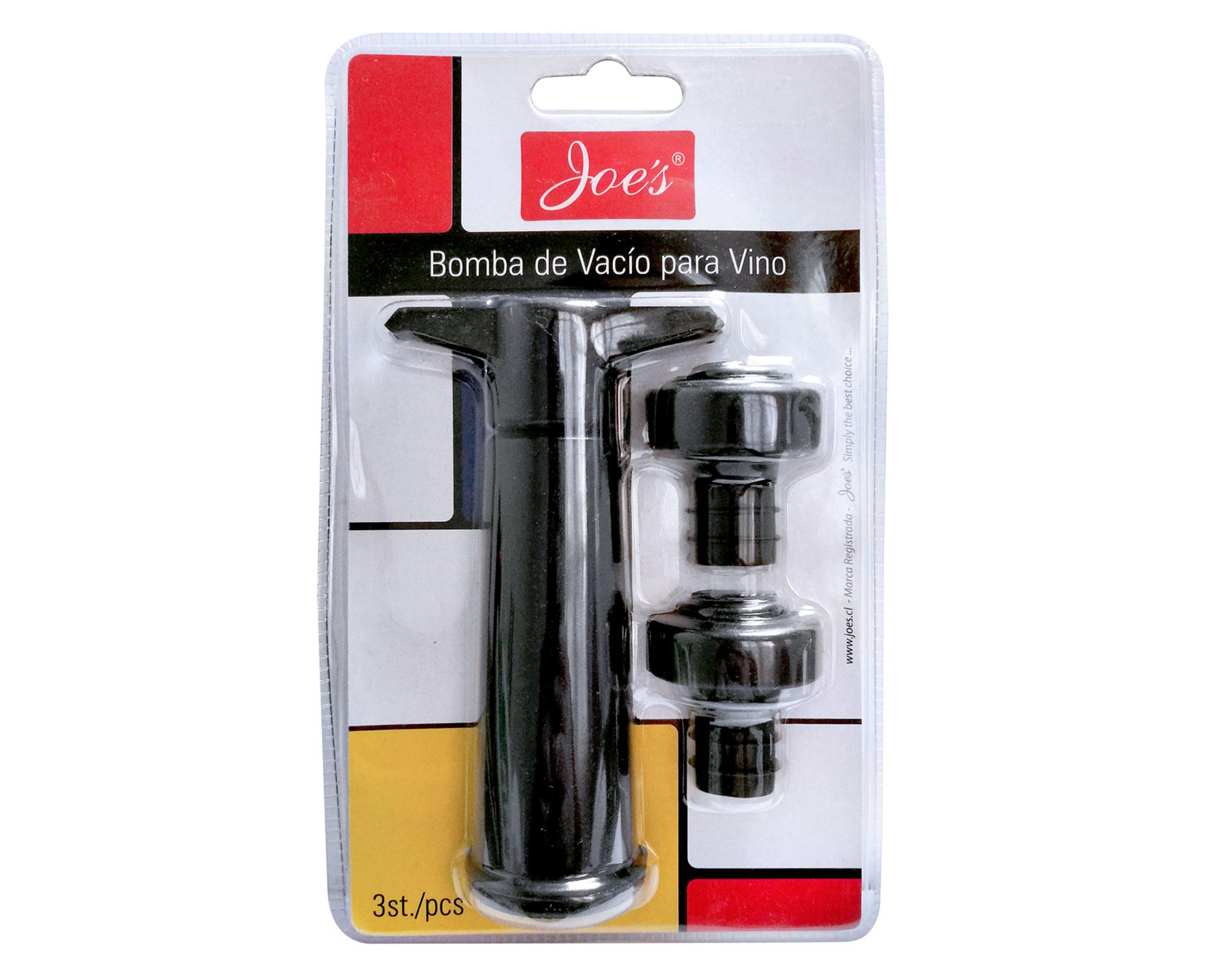 Bomba de vacío vino 13 cm negro Joe's-0