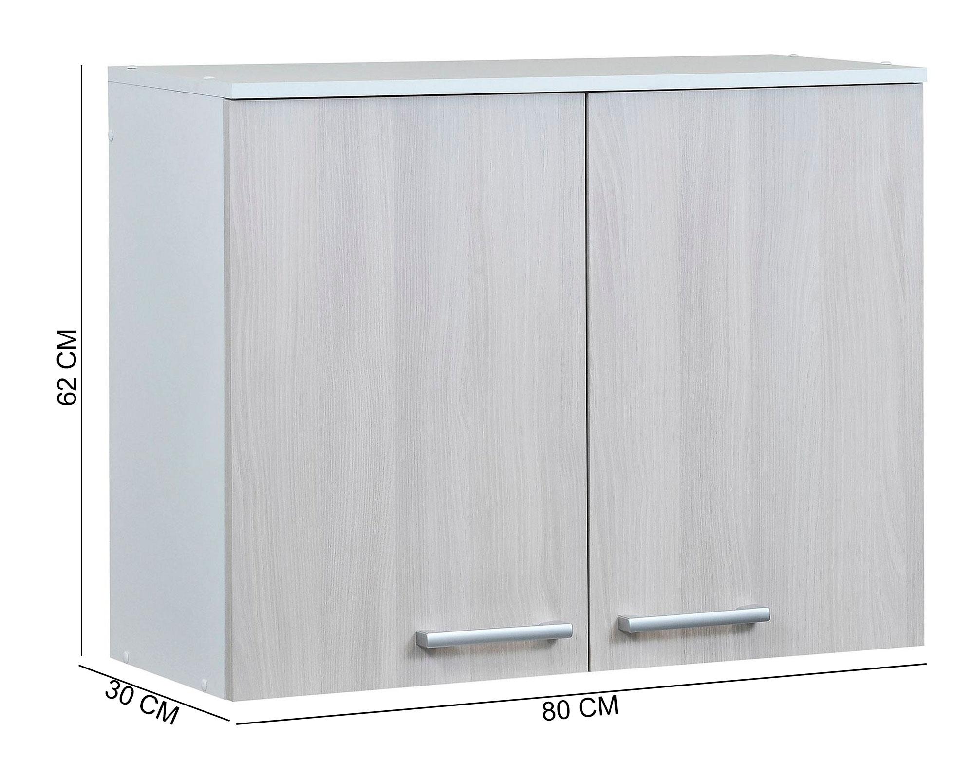 Mueble mural 80 cm blanco/acacia Mobikit-6