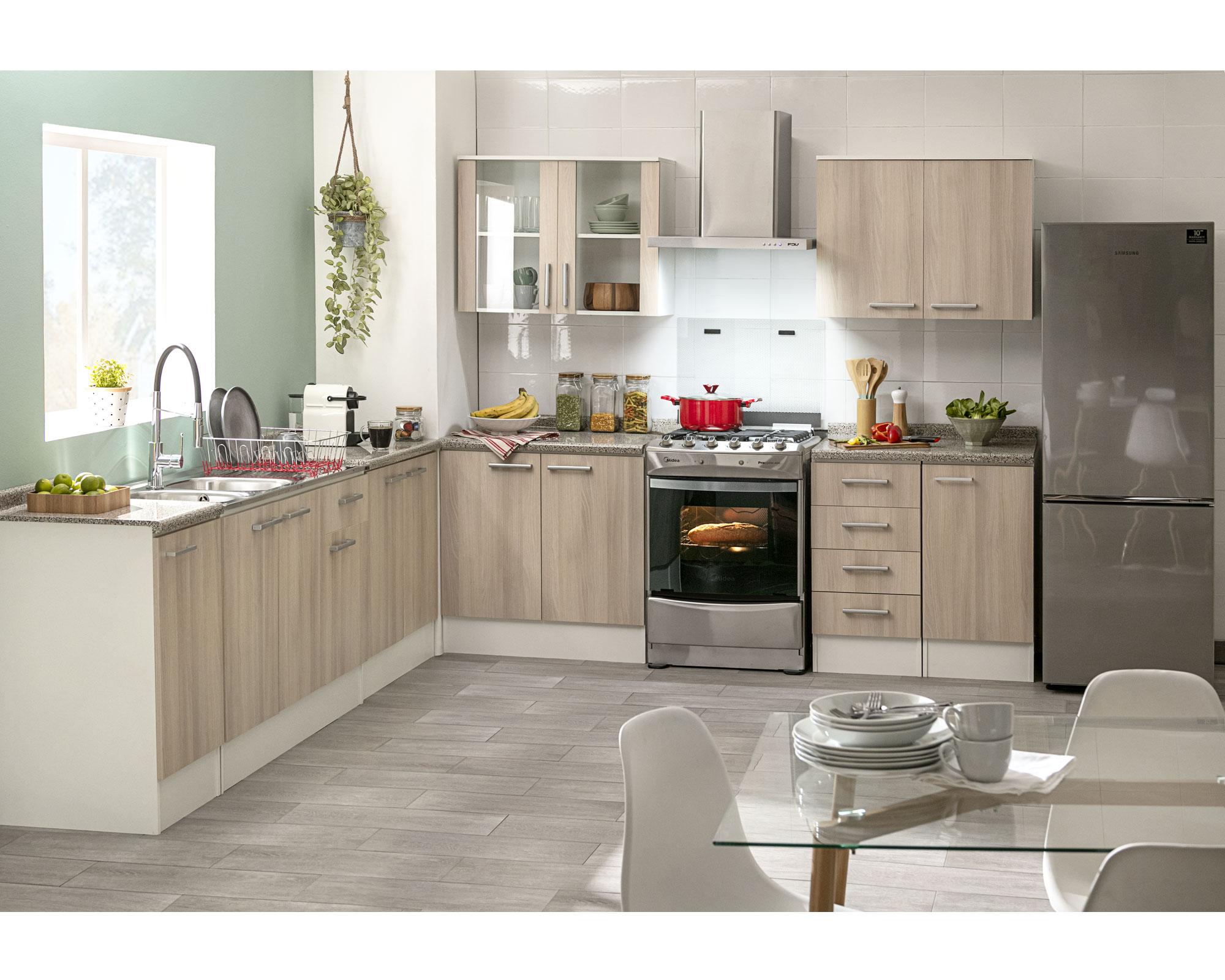 Mueble mural 80 cm blanco/acacia Mobikit-4