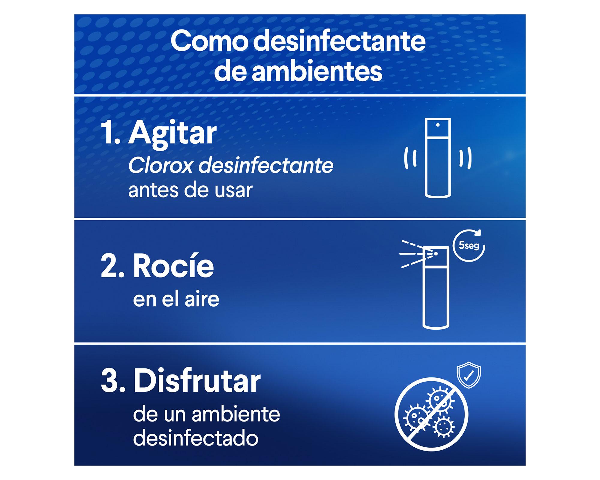 Limpiador dual spray 332 ml azul Clorox-4