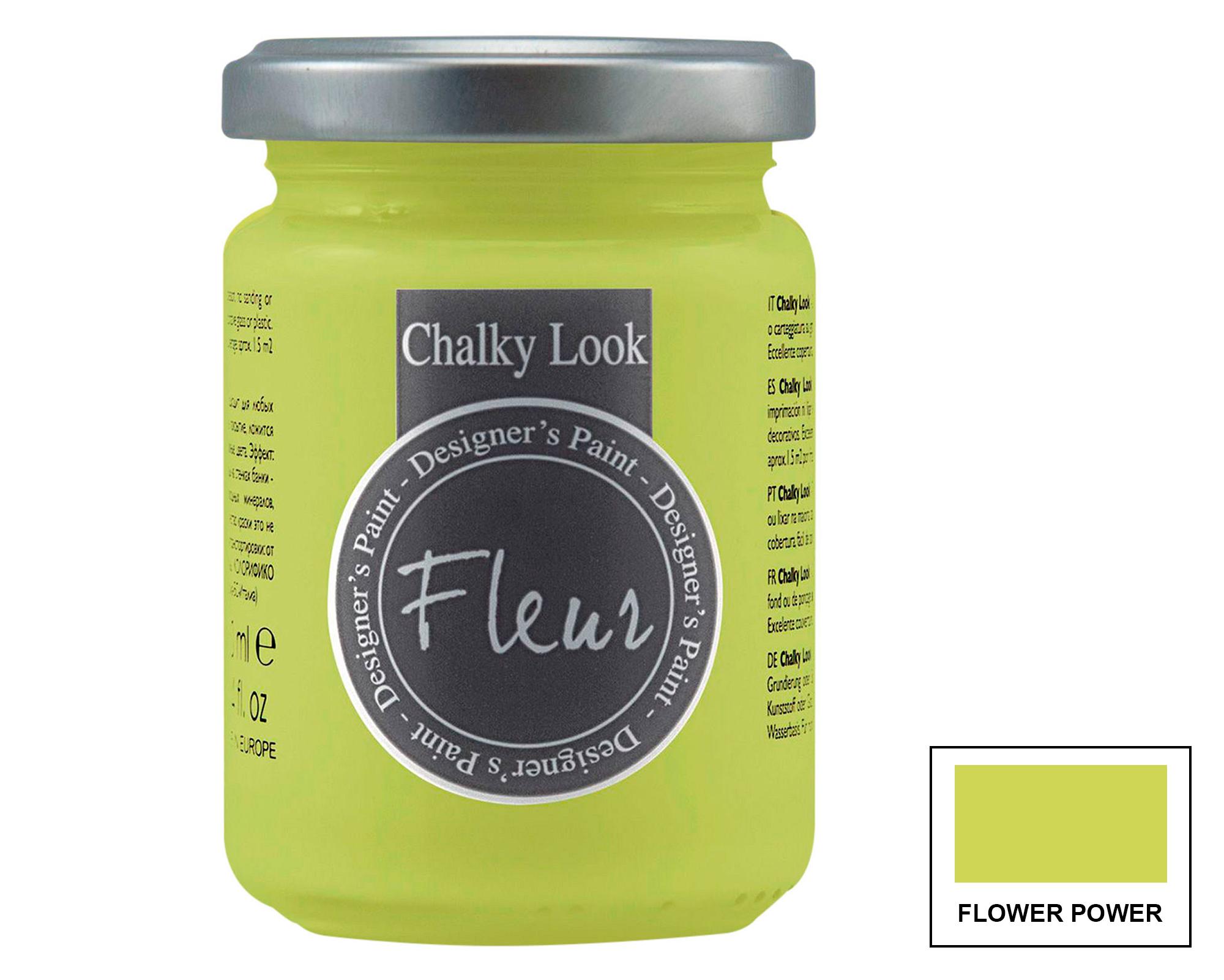 Pintura 130 ml Chalky look flower power mate Fleur-2