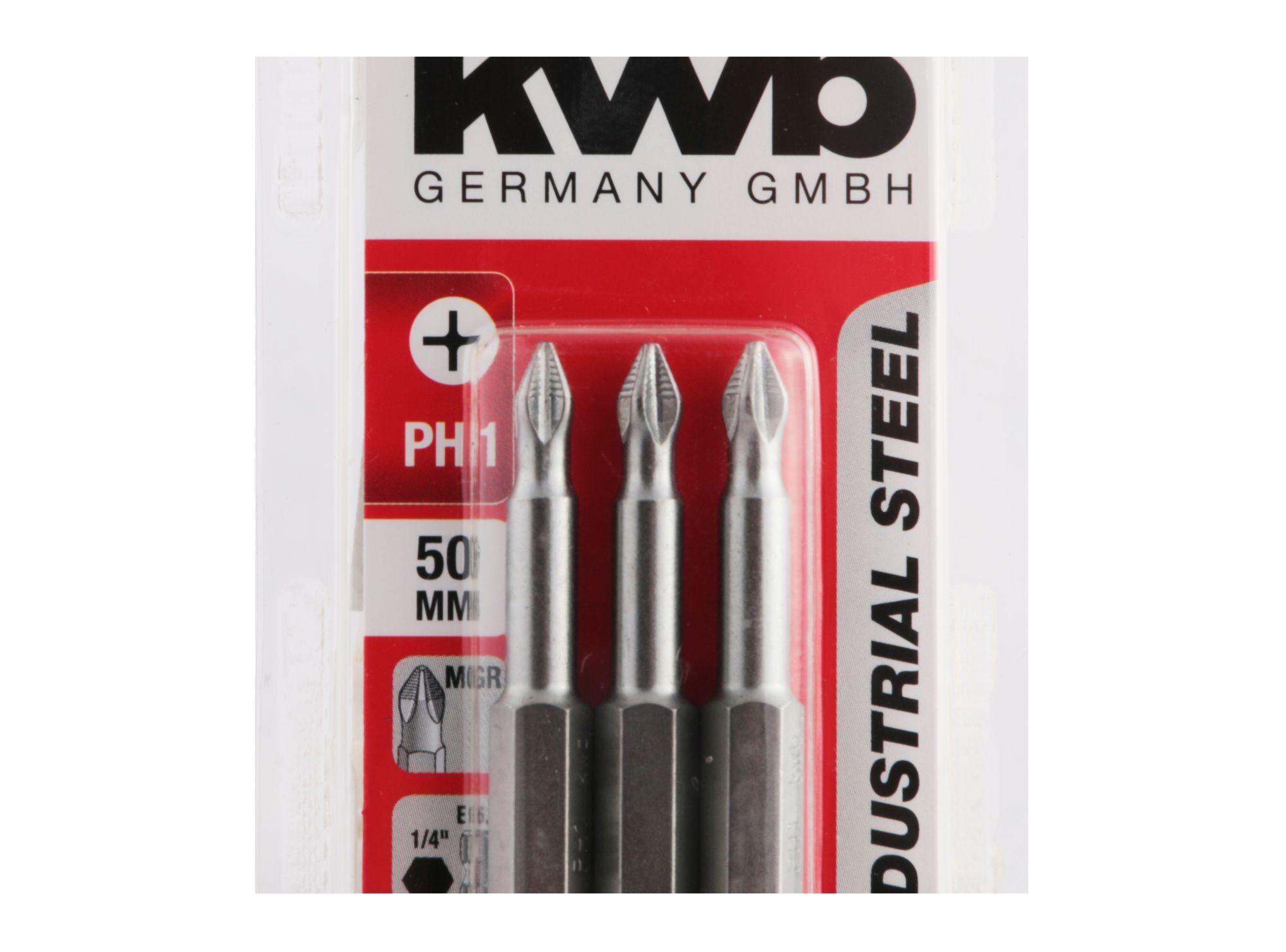 Punta phillips PH1 50 mm 3 unidades KWB-2