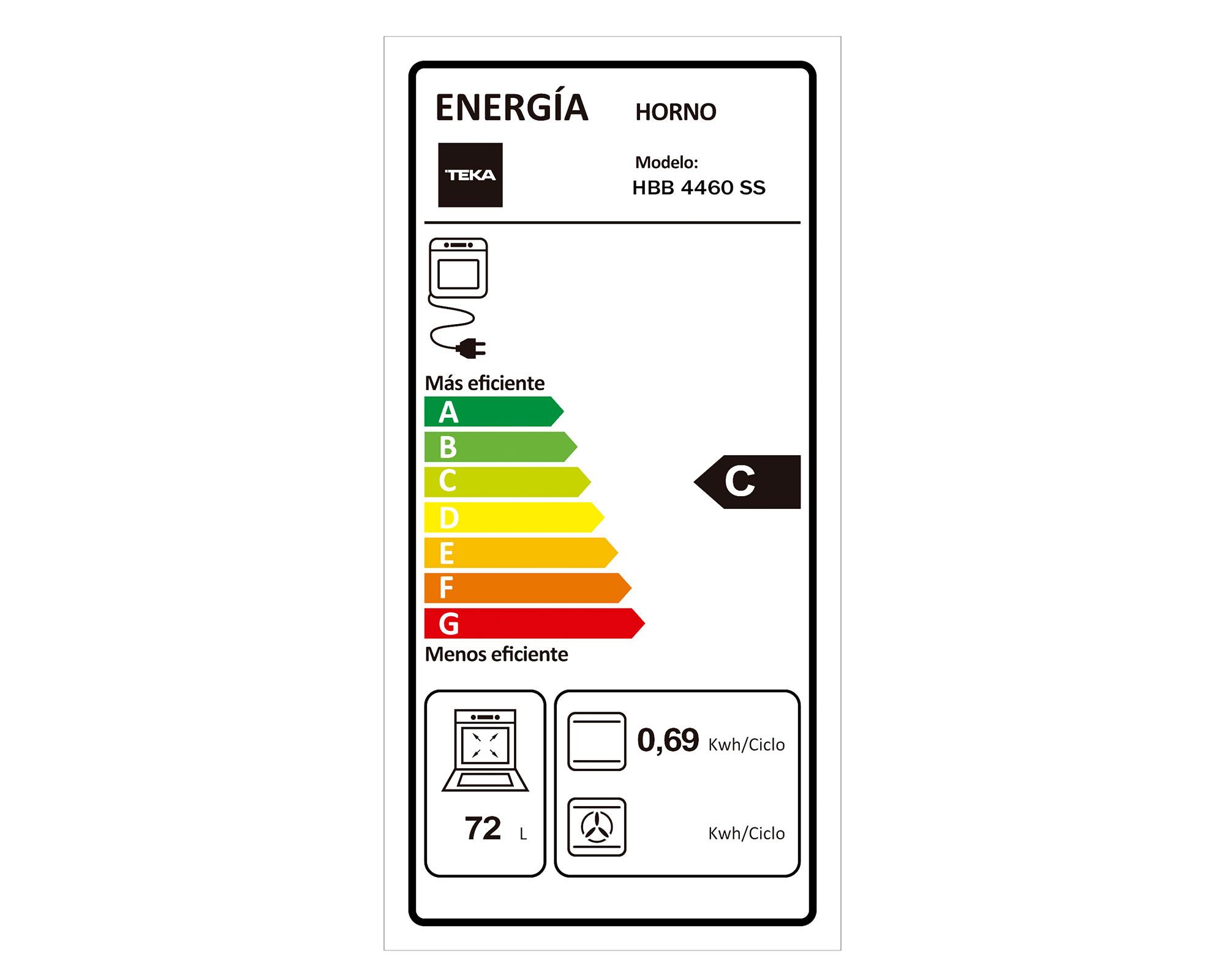 Horno eléctrico HBB 4460 SS gris 72 lt-7