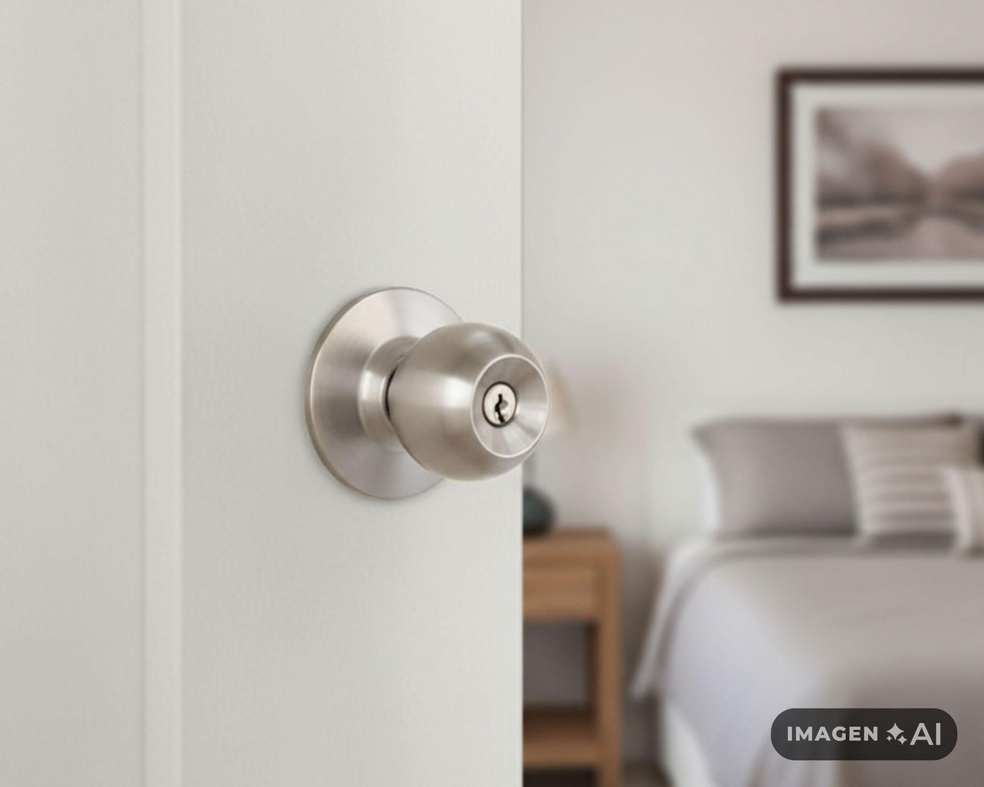 Cerradura embutir pomo dormitorio D500 plata Daumer-4