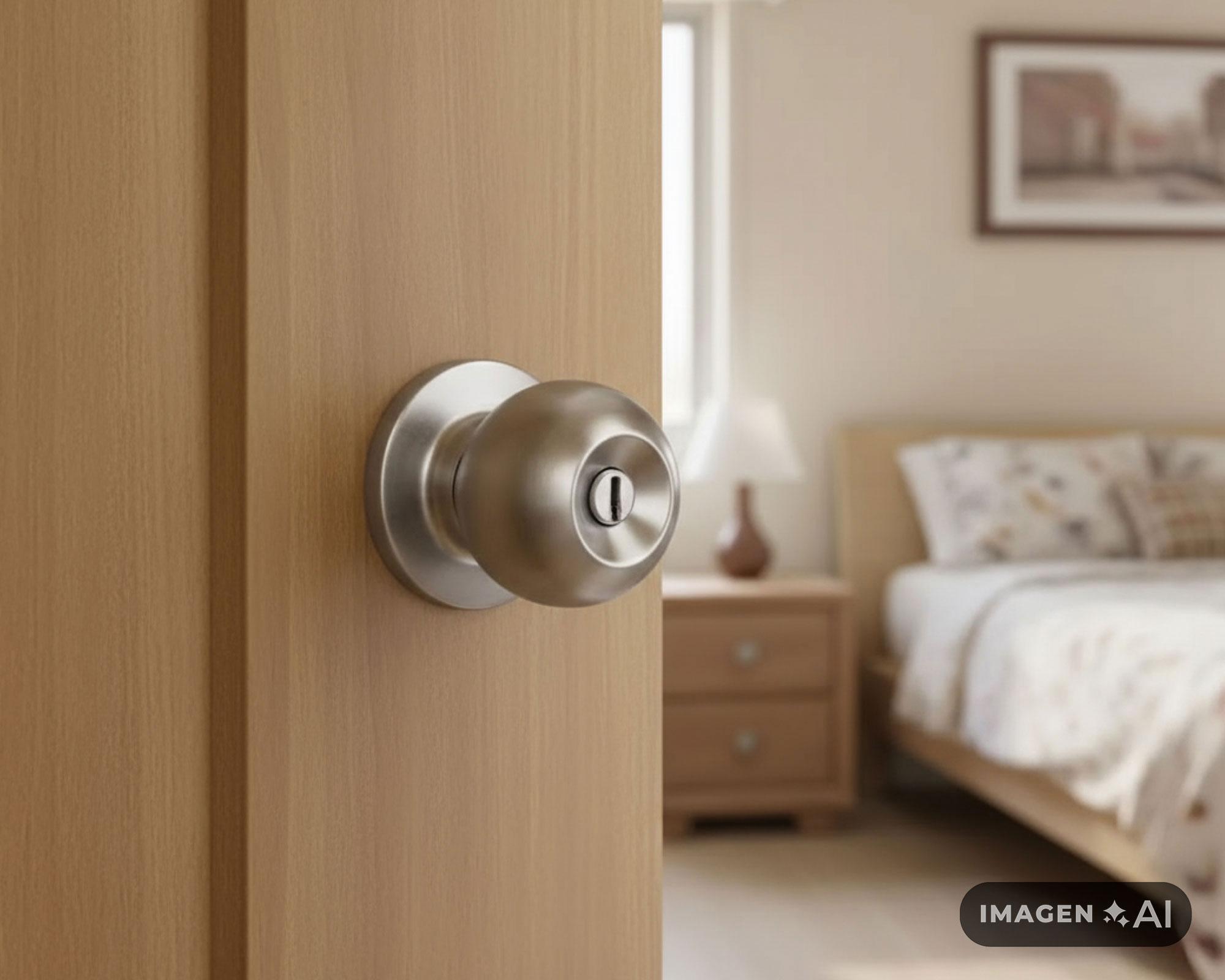 Cerradura embutir pomo dormitorio D500 plata Daumer-3