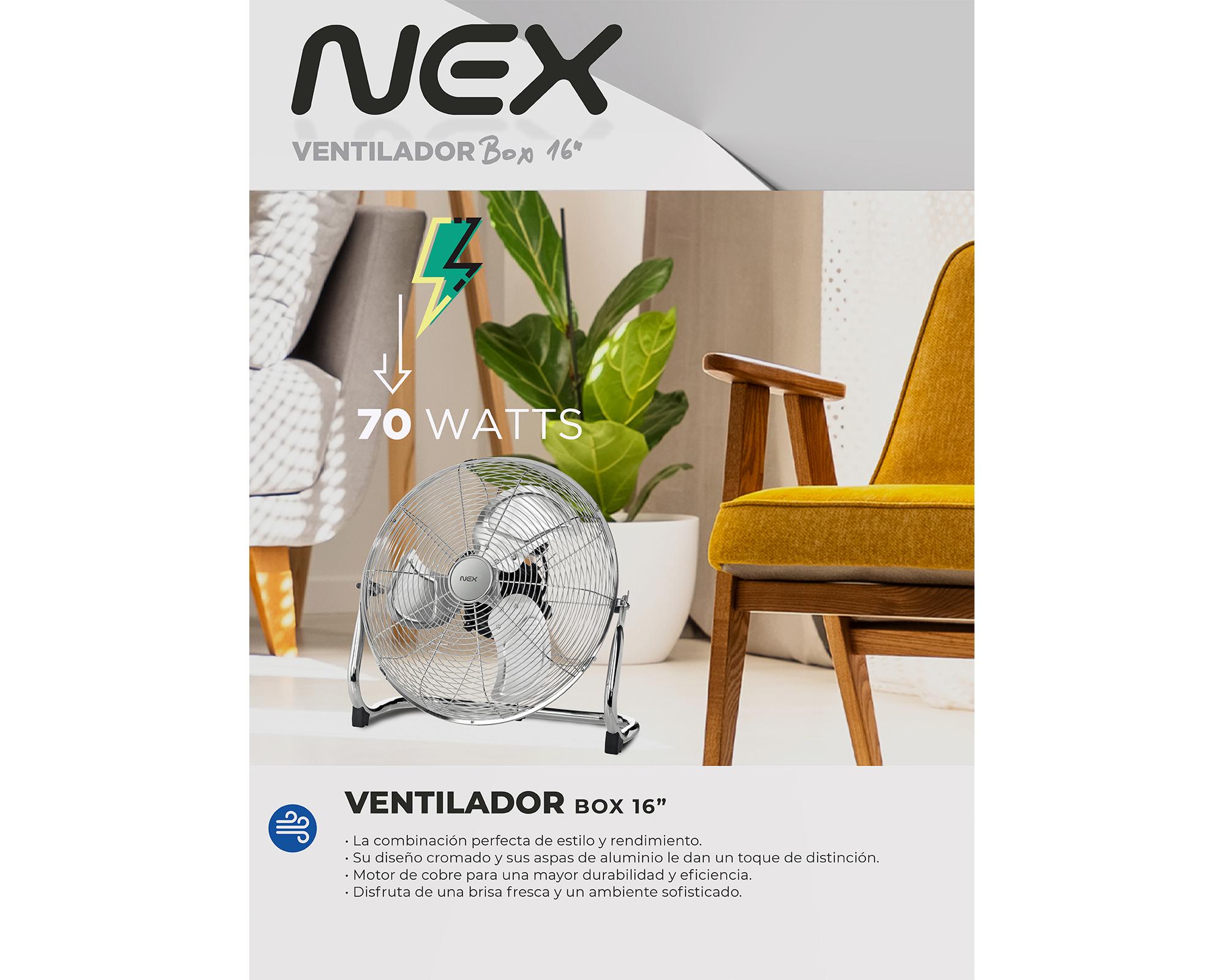 Ventilador box 16'' VBX1600M metal Nex-5