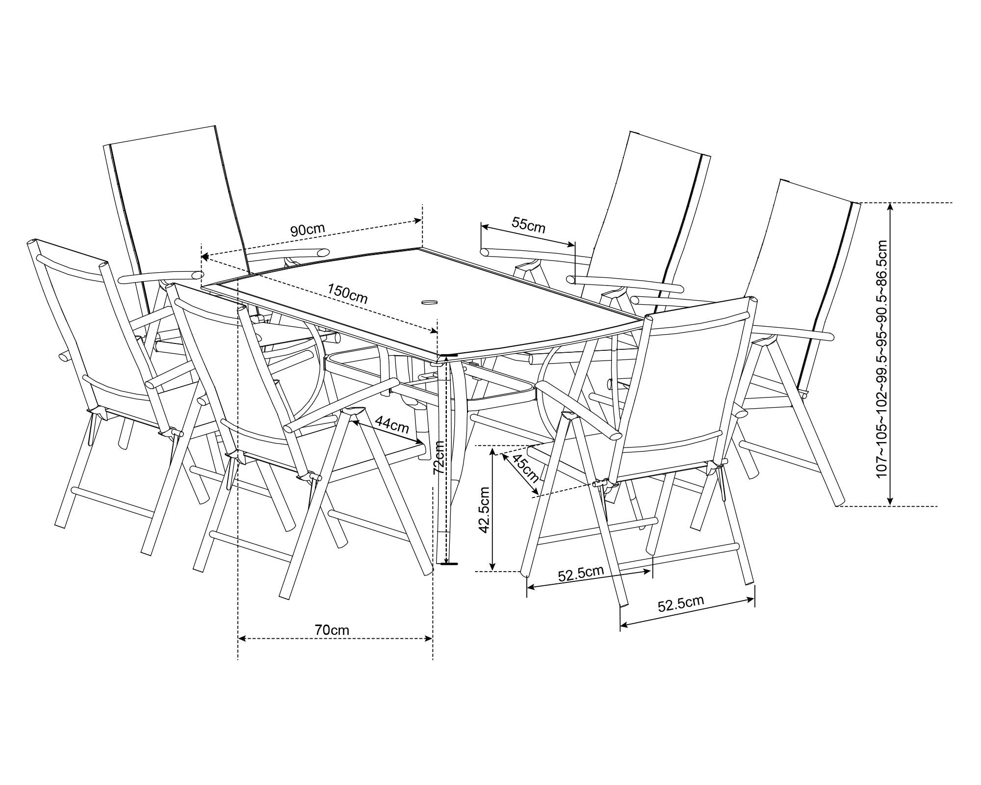 Comedor exterior 6 personas Capri Outzen-3