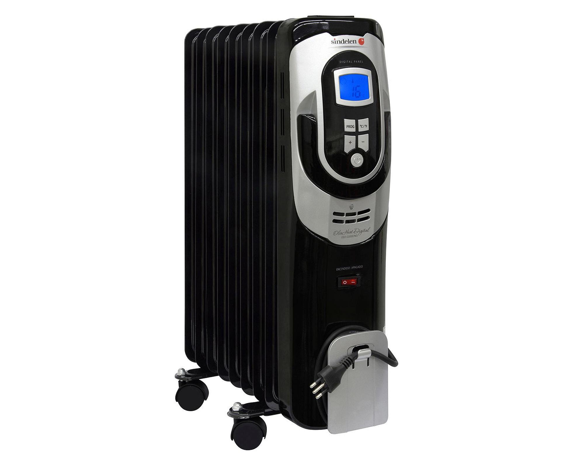 Calefactor oleoeléctrico 2000W EEO-2200DNG negro Sindelen-0