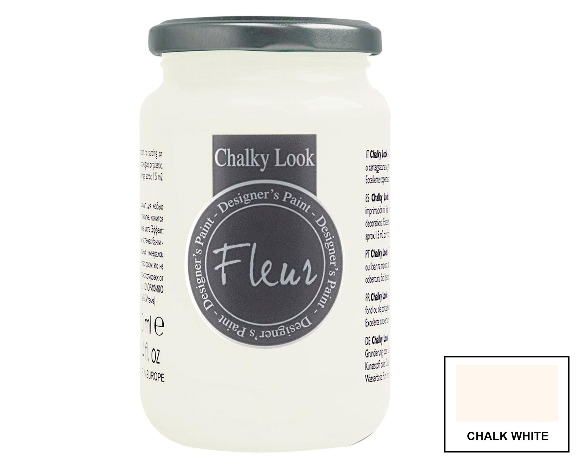 Pintura 330 ml Chalky look chalk white mate Fleur-0