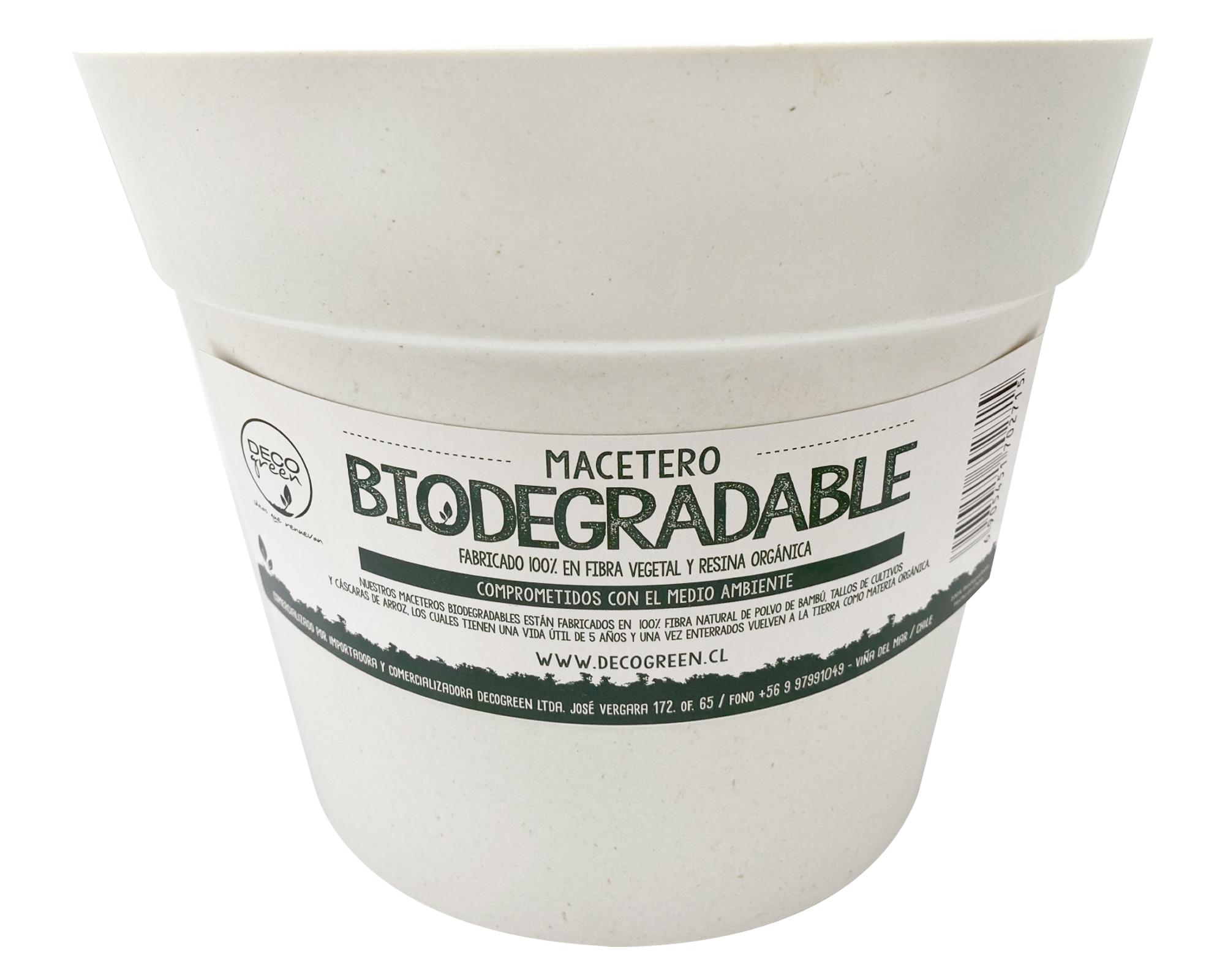 Macetero Bio 25 cm Clásico blanco-2
