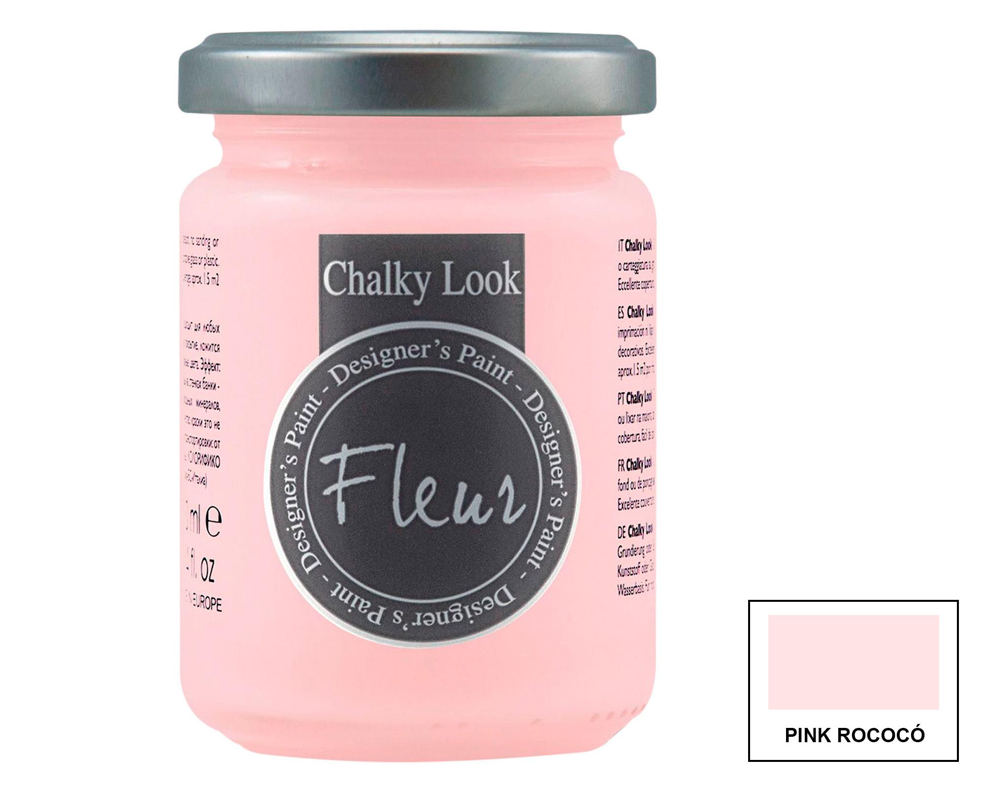 Pintura 130 ml Chalky look pink rococo mate Fleur-2