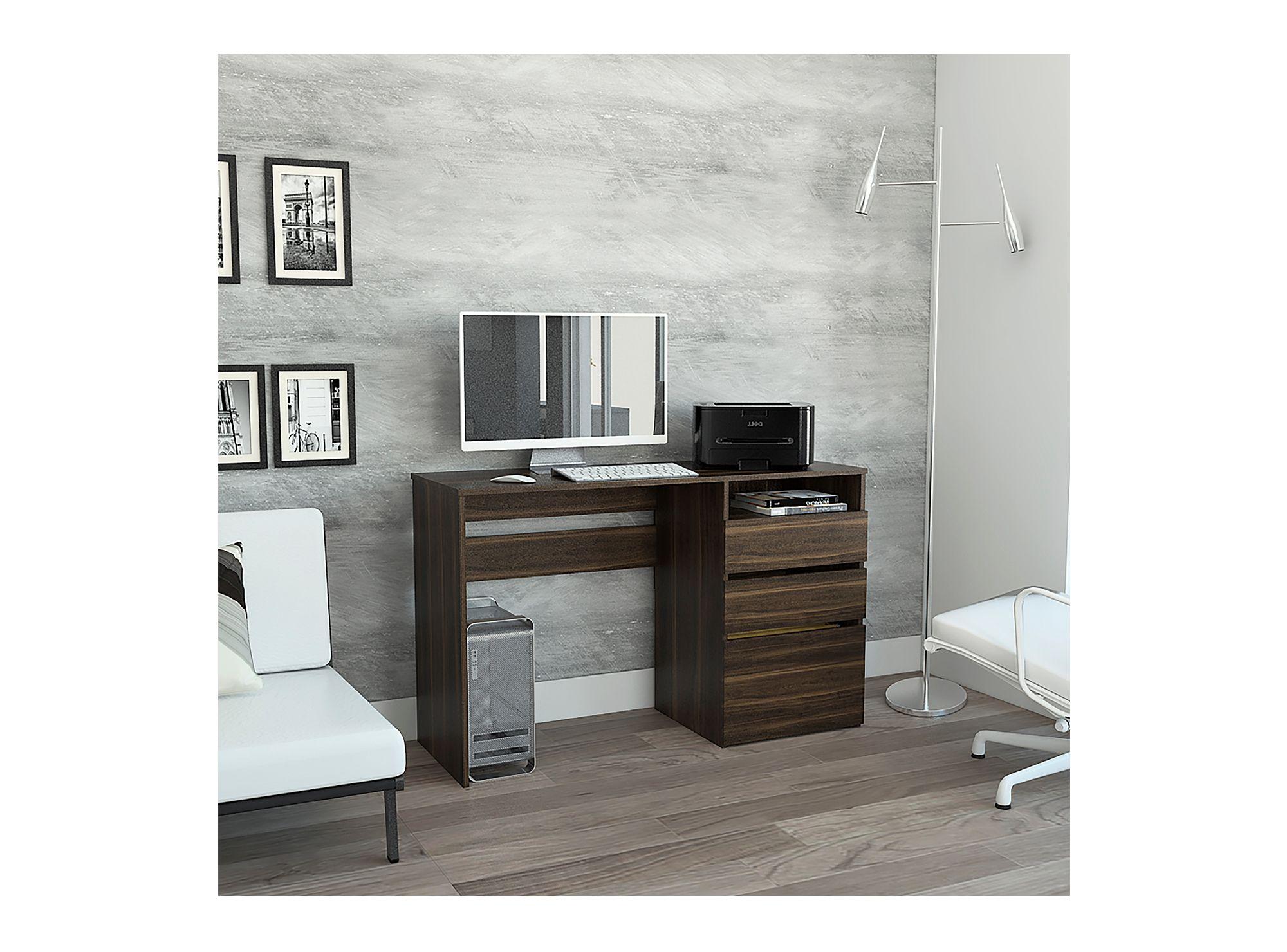 Escritorio 3 cajones Office 7 habano TuHome-6