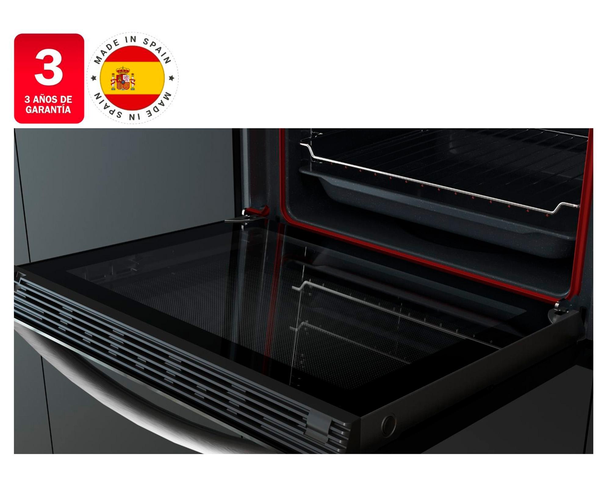 Horno eléctrico empotrado HBB-5360 FBK negro 67 lt-2