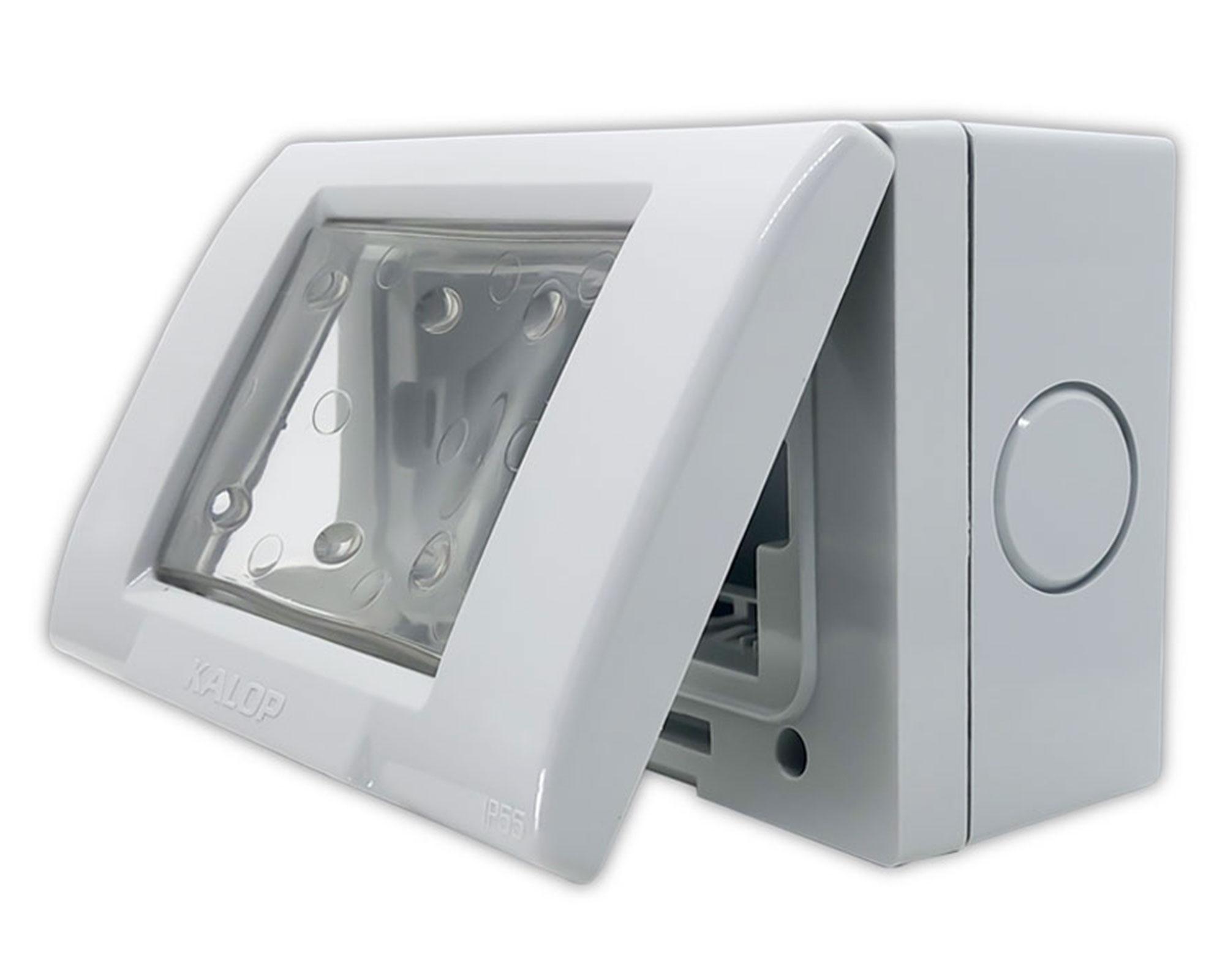 Caja sigma 3 módulos gris Kalop-2