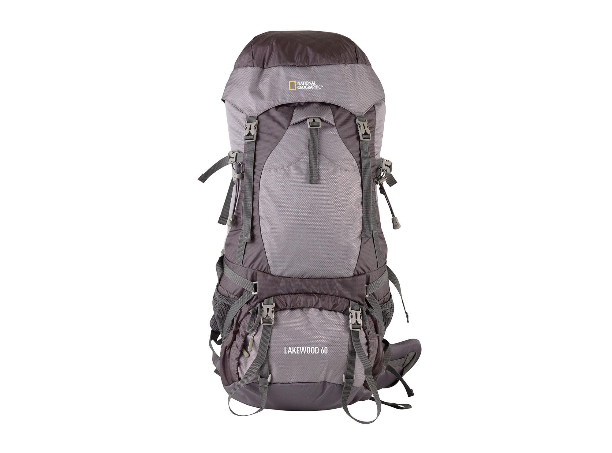 Mochila camping 60 litros Lakewood gris National Geographic-0