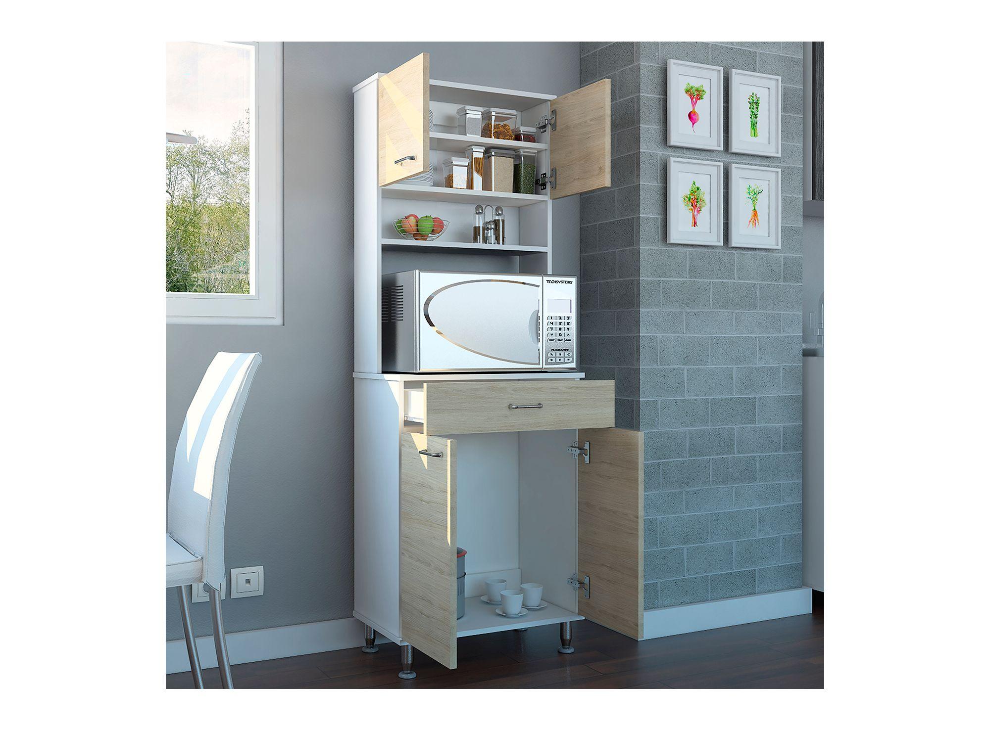 Kit cocina 4 puertas 1 cajón Kitchen 60 blanco/rovere TuHome-6