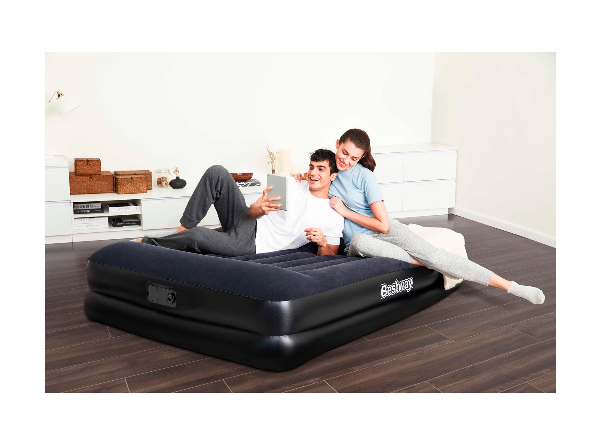 Colchón inflable queen 203x152x46 cm inflador eléctrico Premium Bestway-6