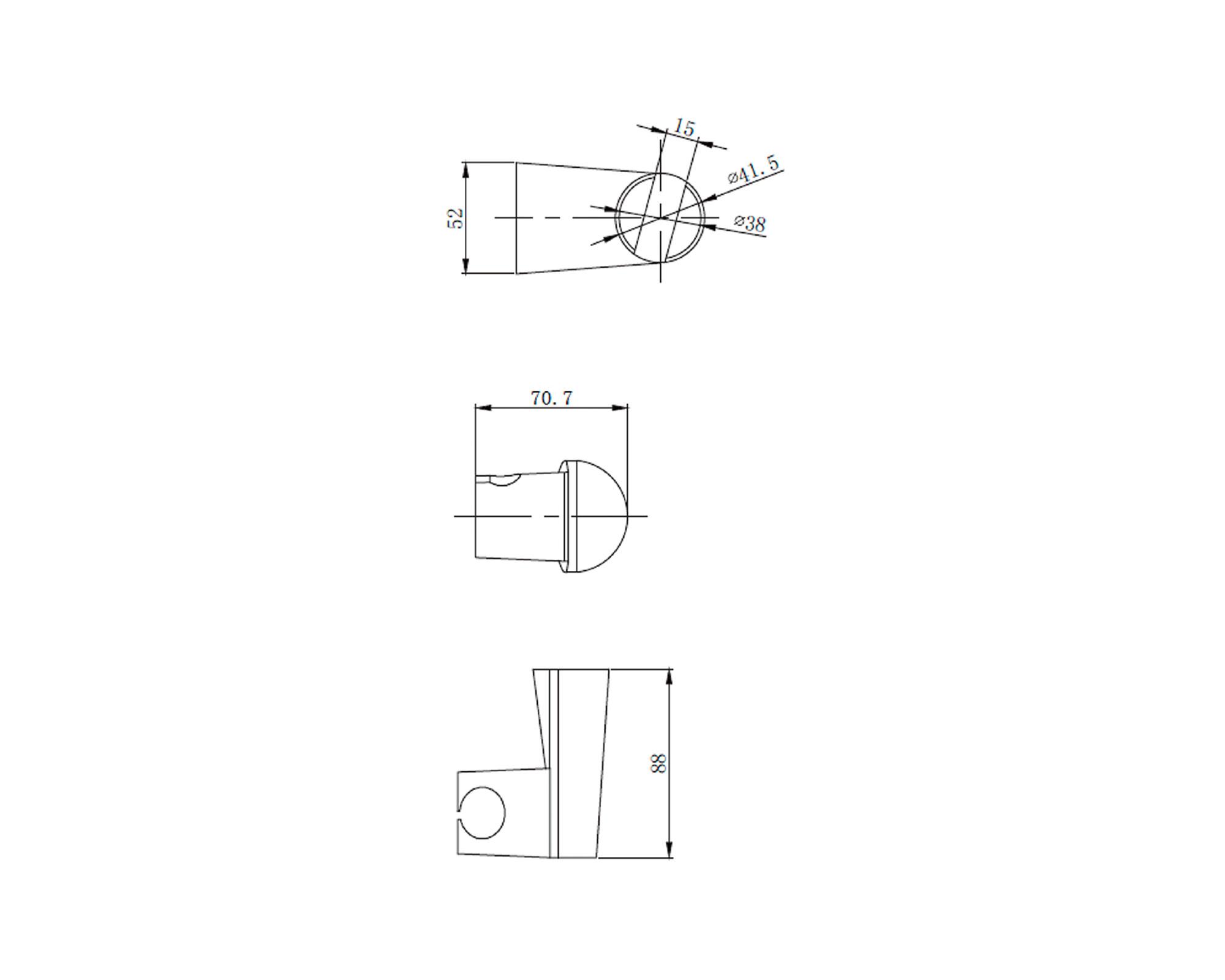 Soporte ducha ABS cromo-2
