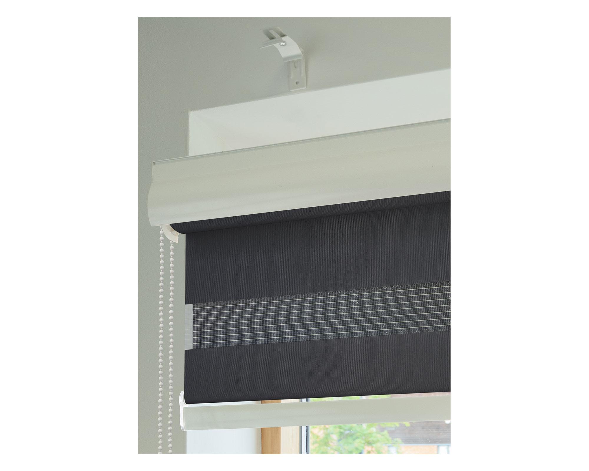 Cortina roller 160x165 cm Zebra gris oscuro-16