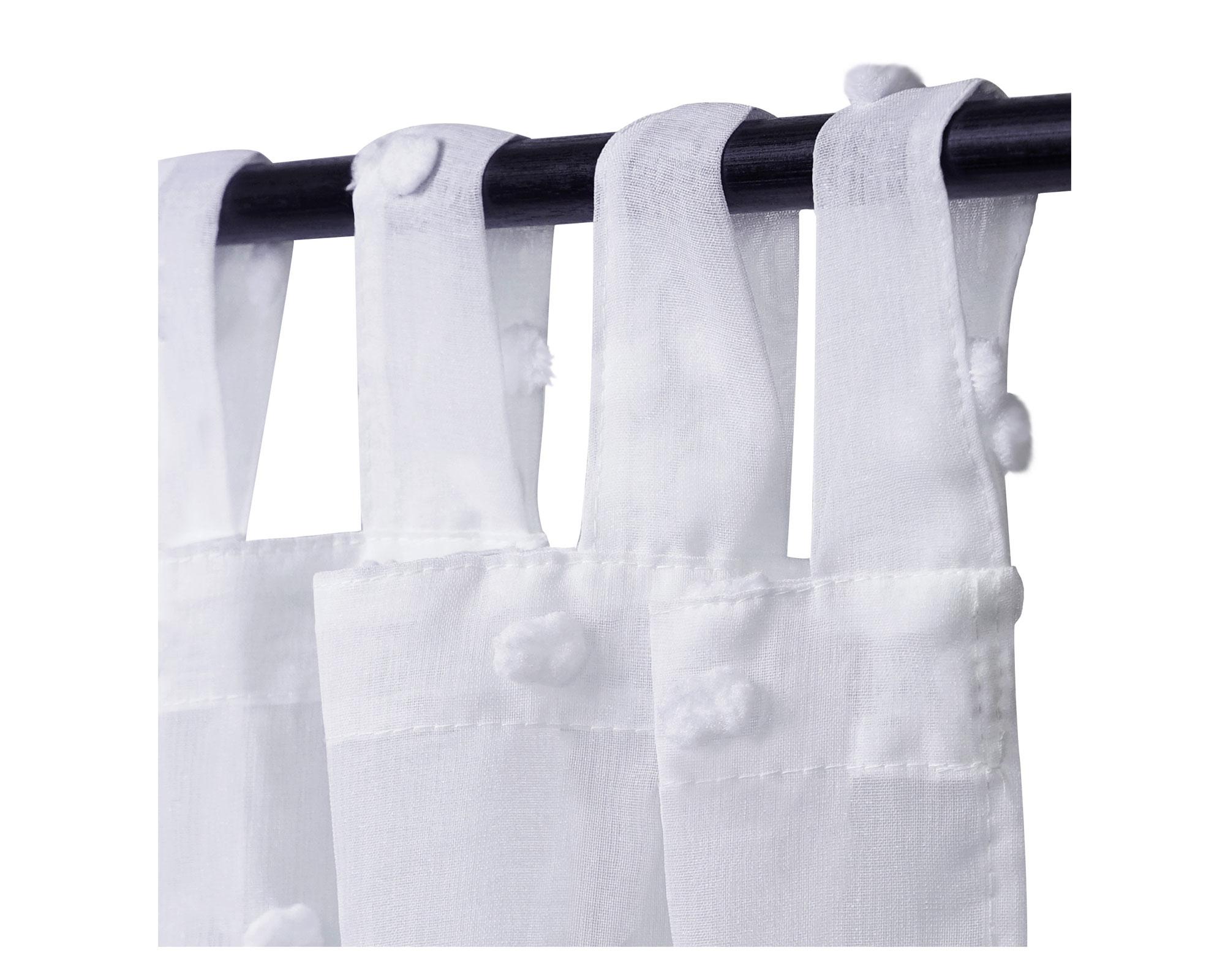Cortina velo 140x230 cm cut yarn blanco Cotidiana-1
