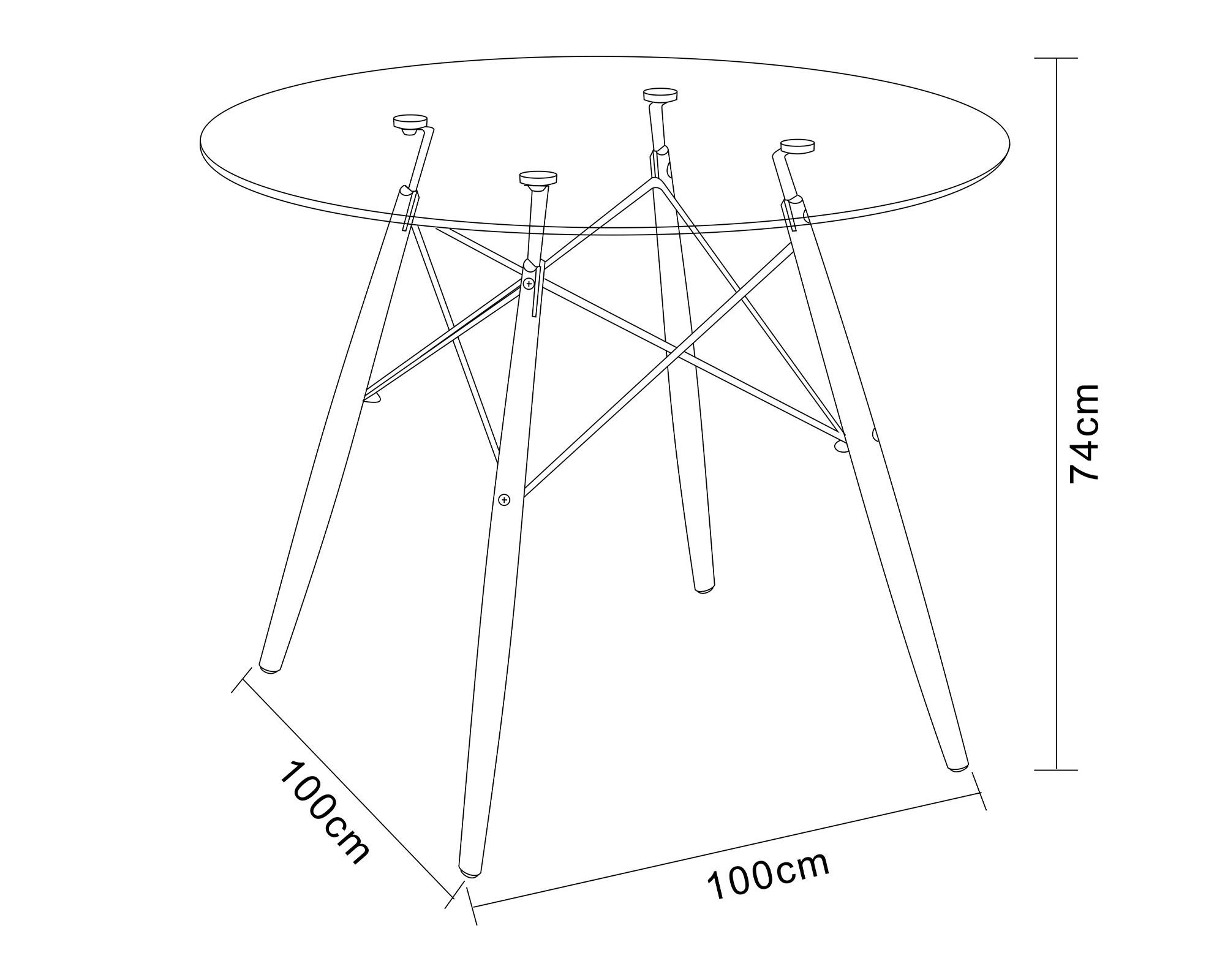 Mesa comedor Ribeira transparente/natural M+Design-3