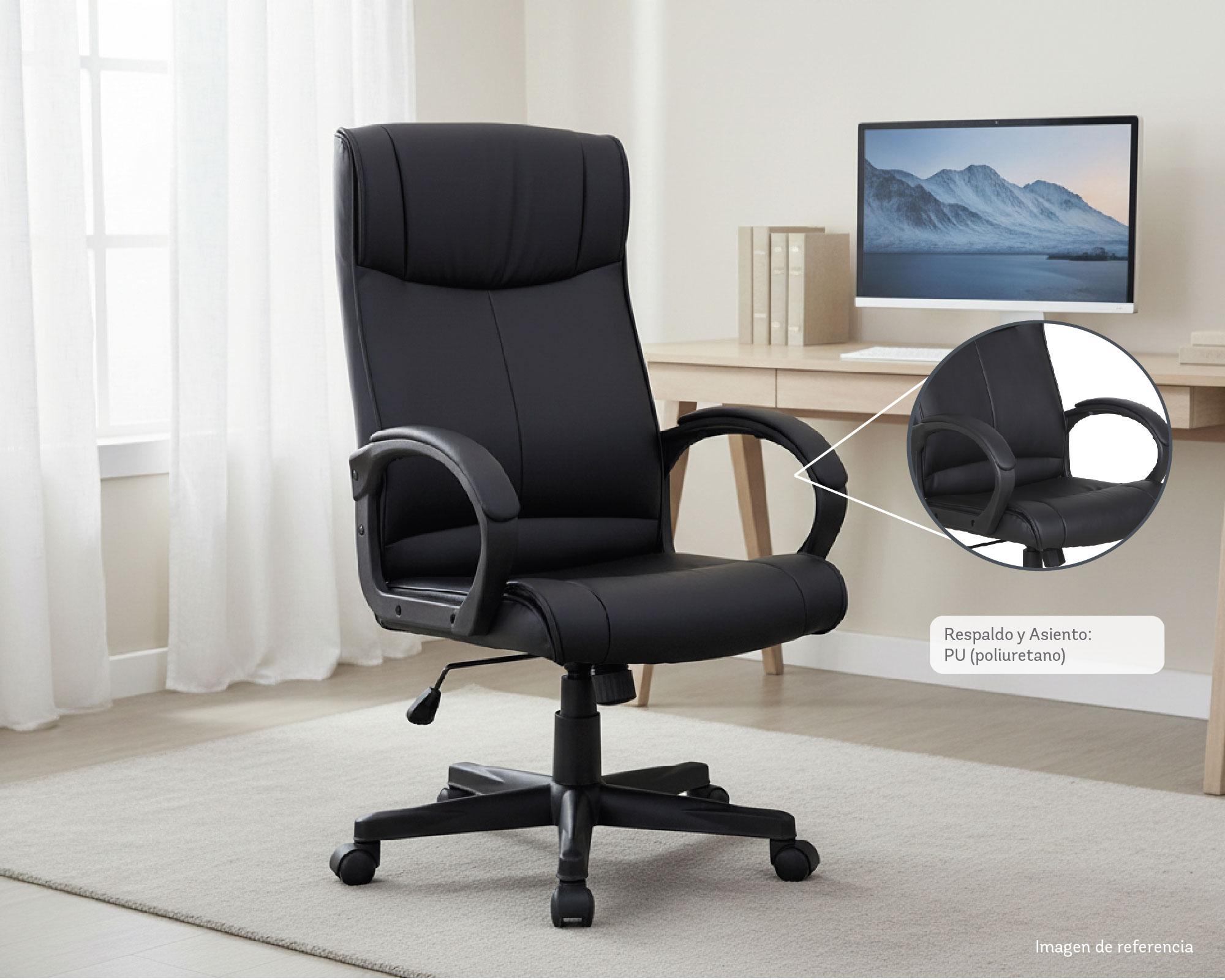 Silla de escritorio ejecutiva Michigan negro M+Design-3