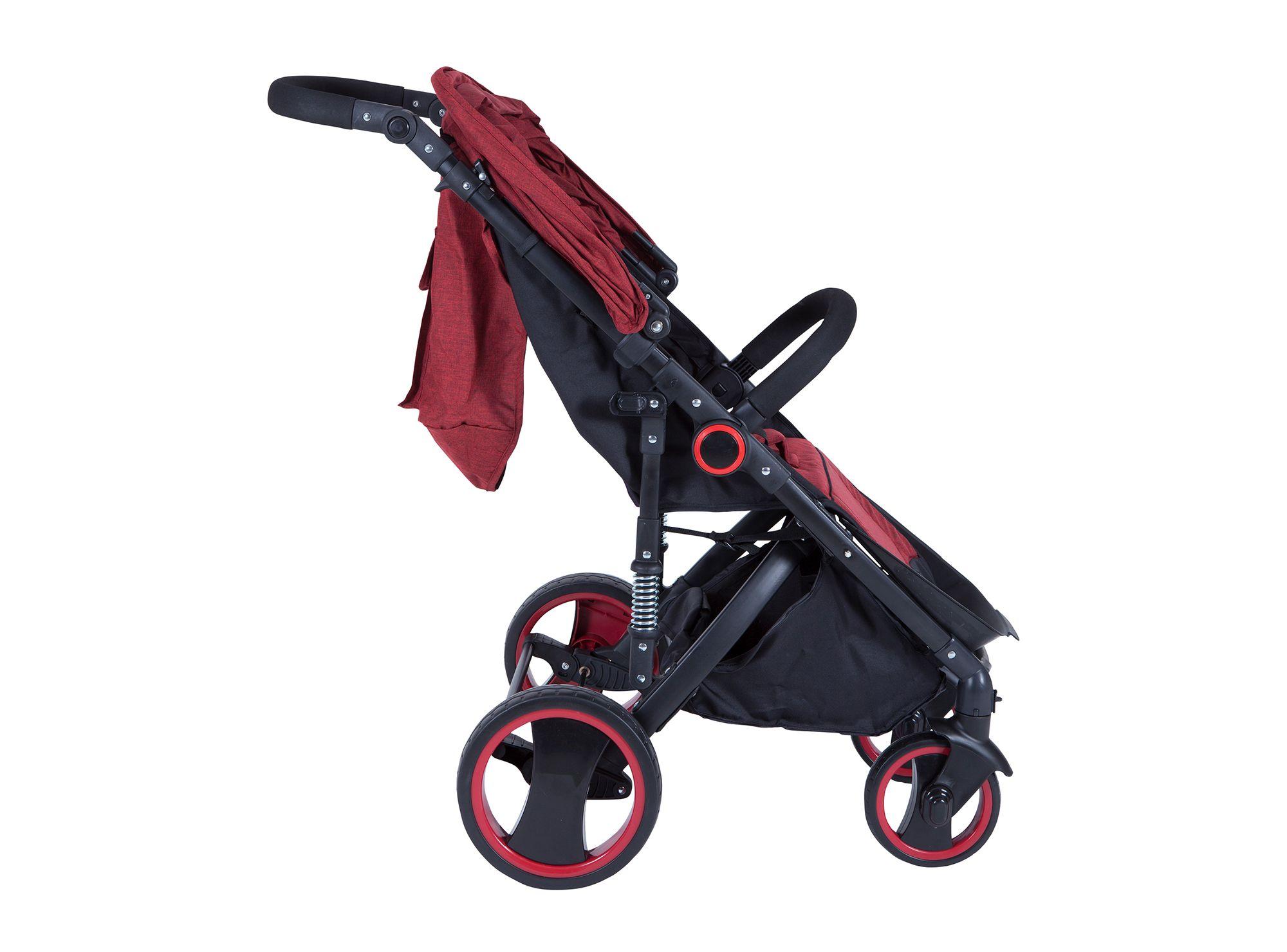 Coche jogger 3 posiciones rojo Kidscool-2