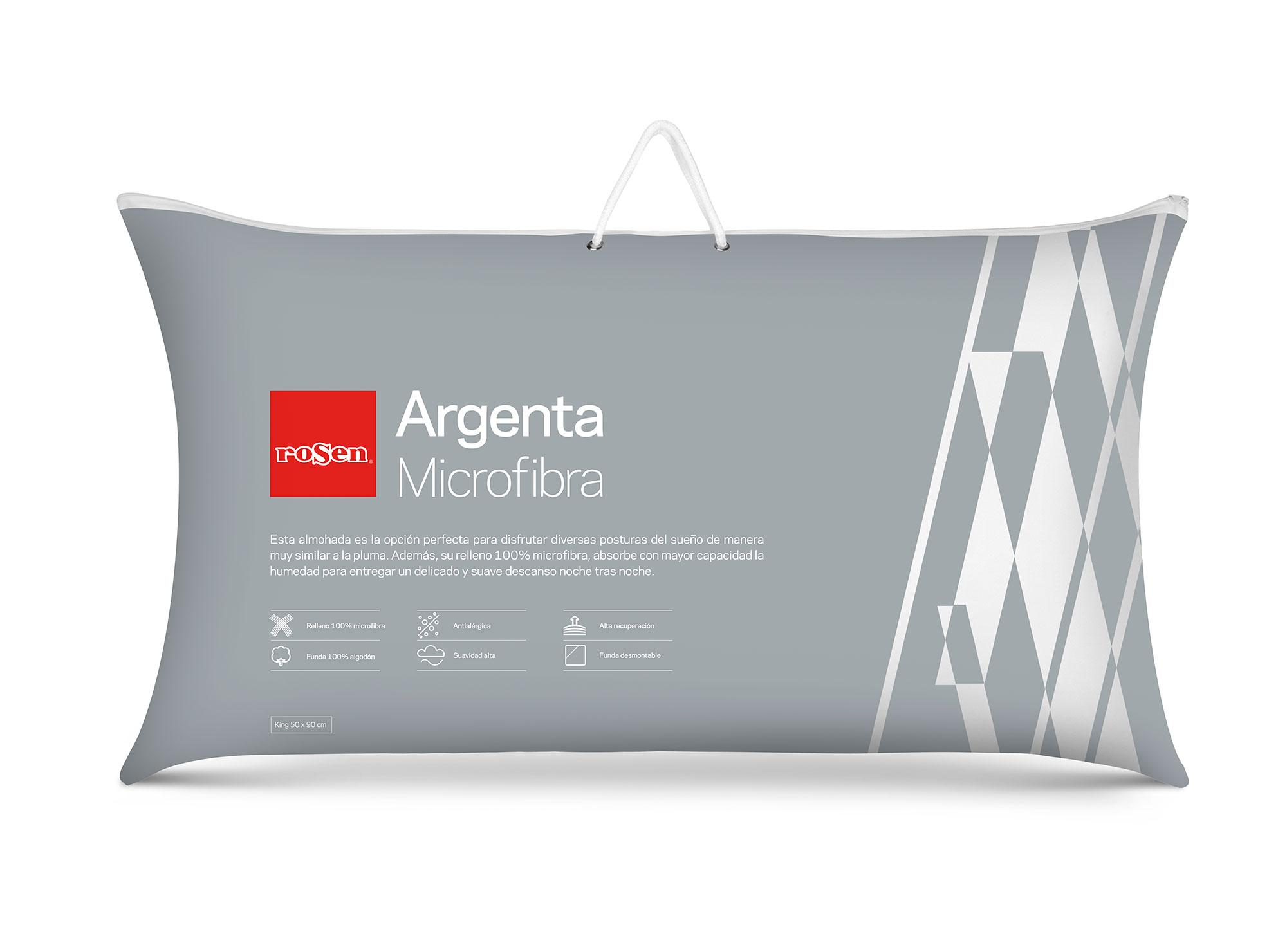 Almohada king 233 hilos Argenta blanco Rosen-0