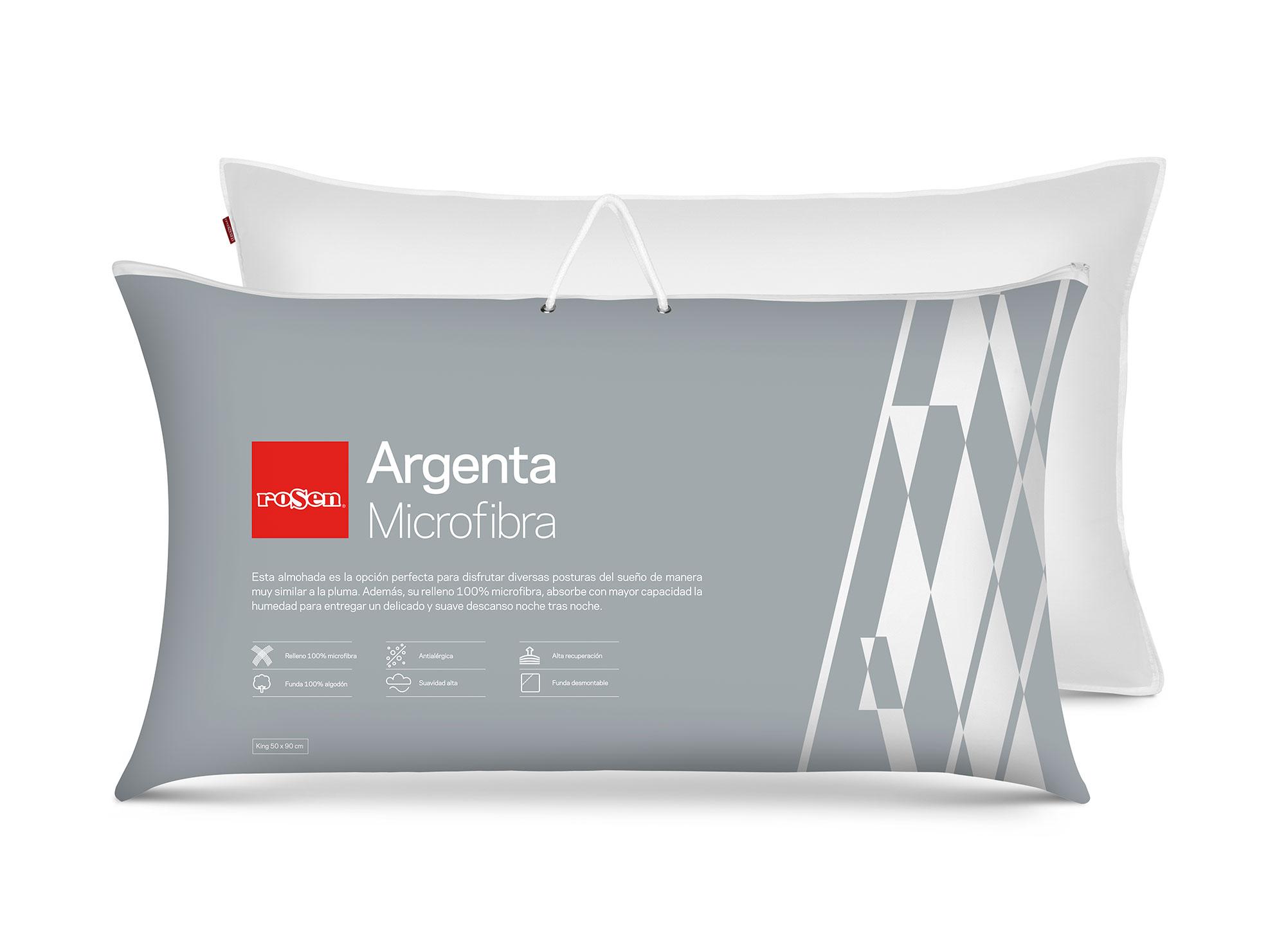 Almohada king 233 hilos Argenta blanco Rosen-1