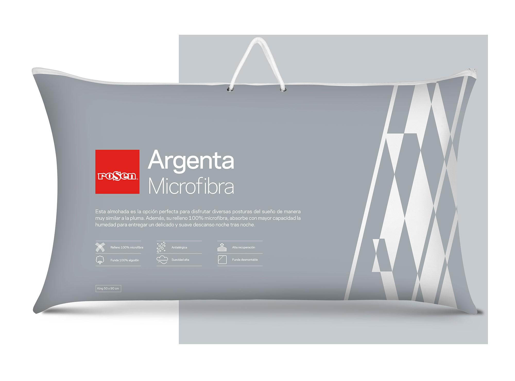 Almohada king 233 hilos Argenta blanco Rosen-4