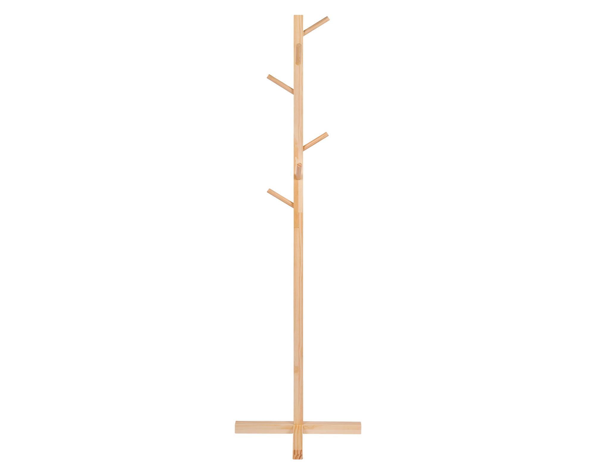 Perchero pie 8 ganchos madera-0