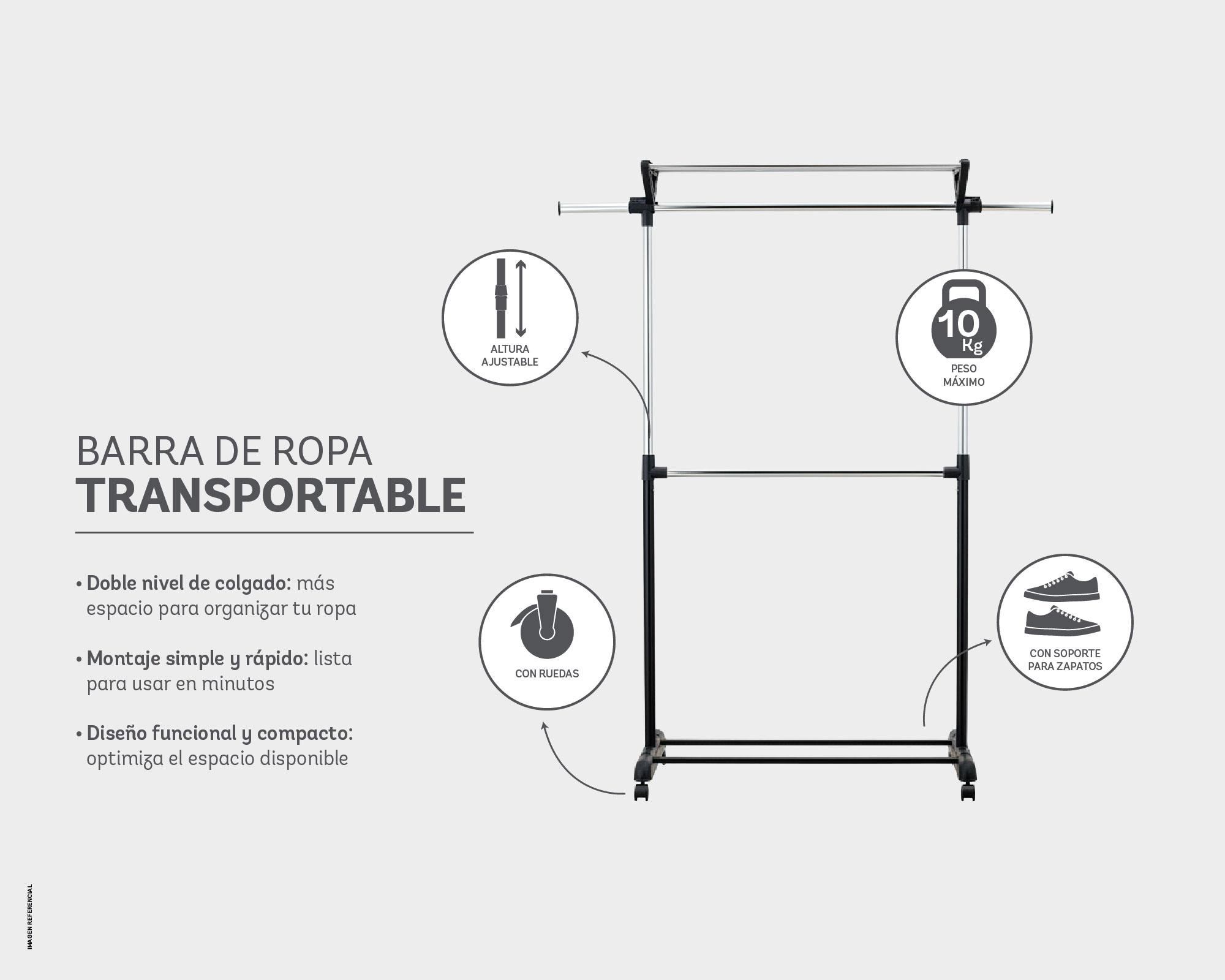 Barra para placard Cotidiana Transportable-4