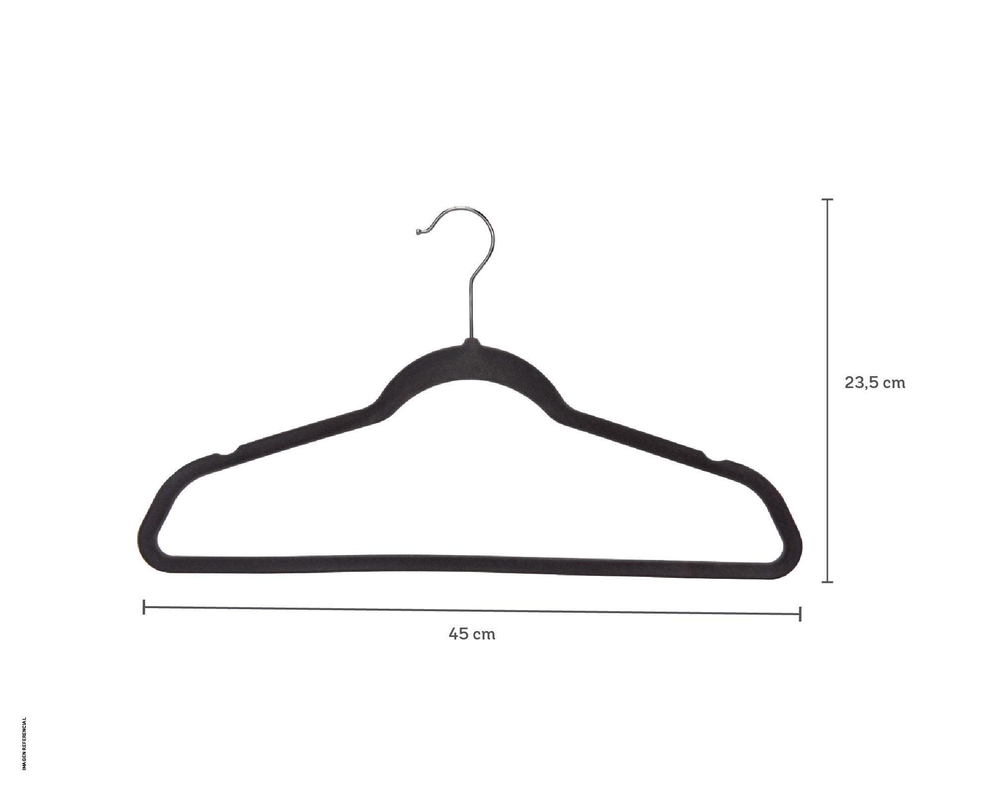 Colgador terciopelo gris 20 unidades-4