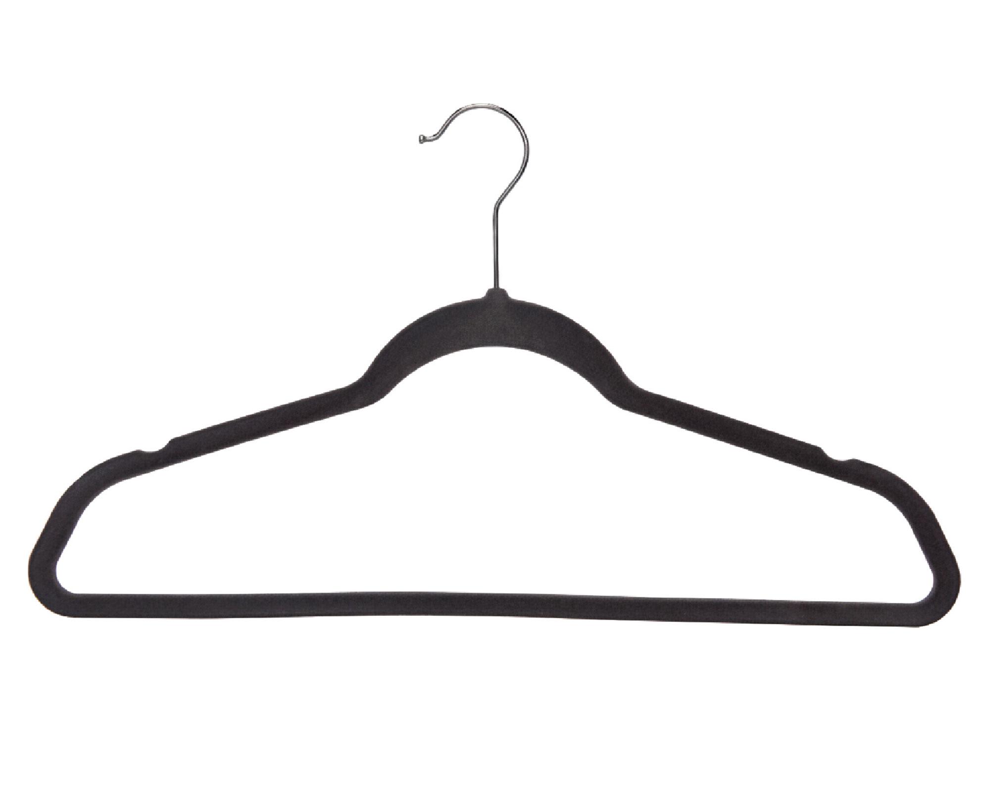 Colgador terciopelo gris 20 unidades-0