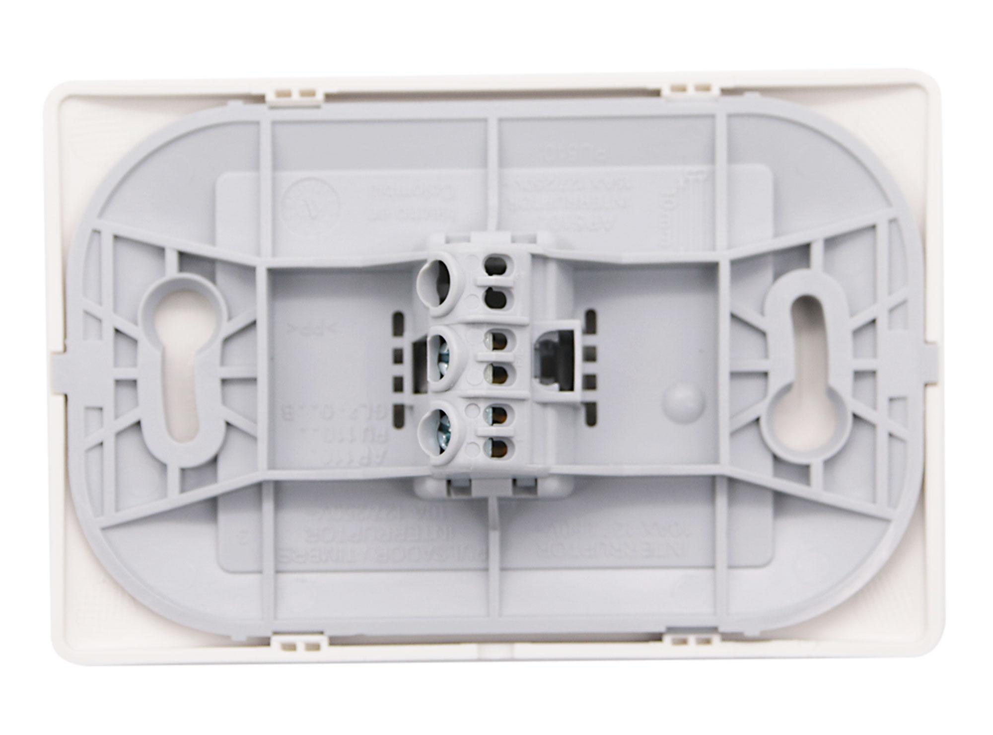 Placa armada interruptor simple 10A 9/24 Luzica blanco Bticino-1