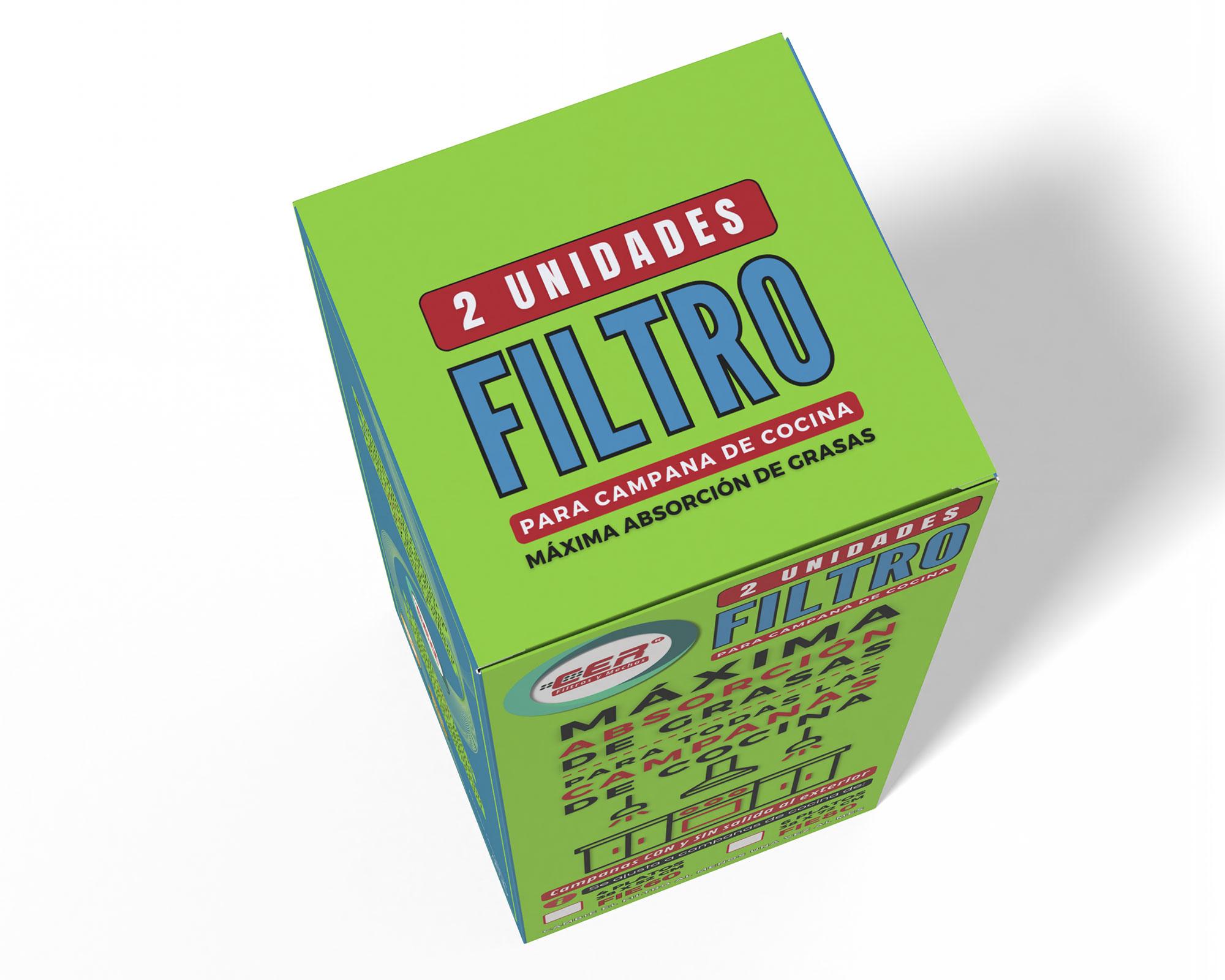 Filtros 72x37 cm campanas cocina 6 platos 2 unidades Cer-2