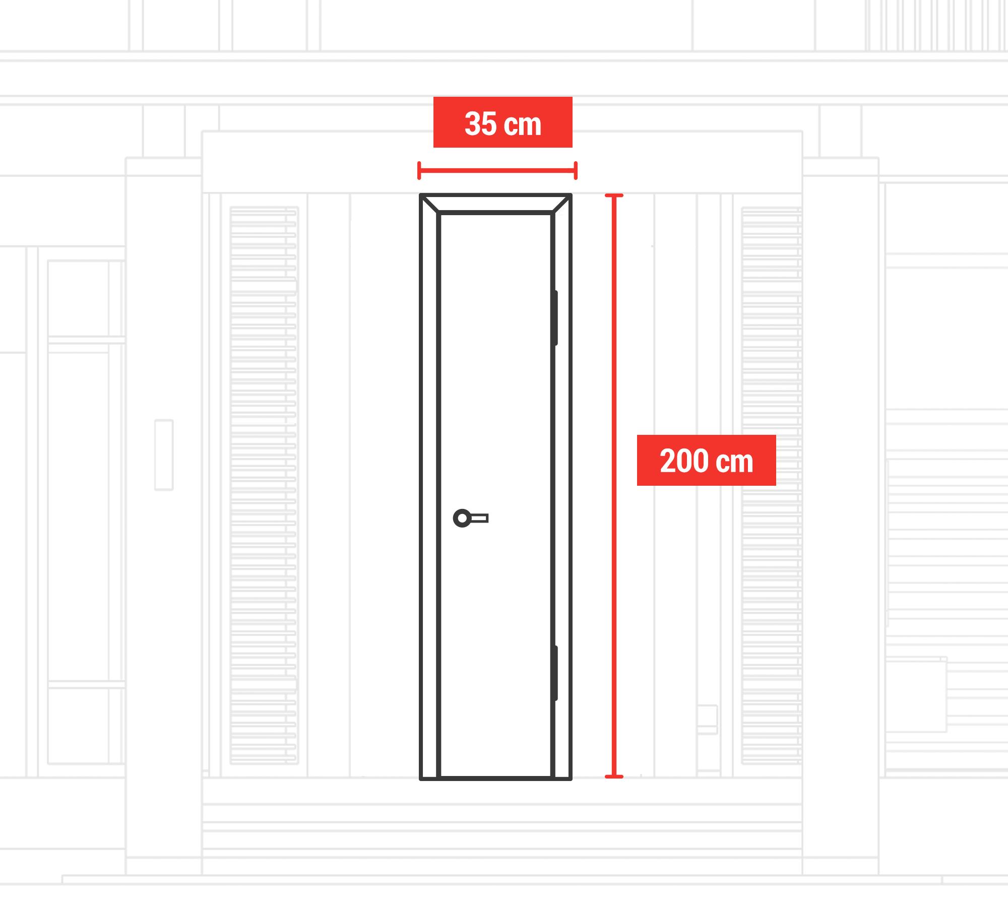 Puerta Clóset Hoja 35x200 cm Blanca Pino Radiata Temsa-5