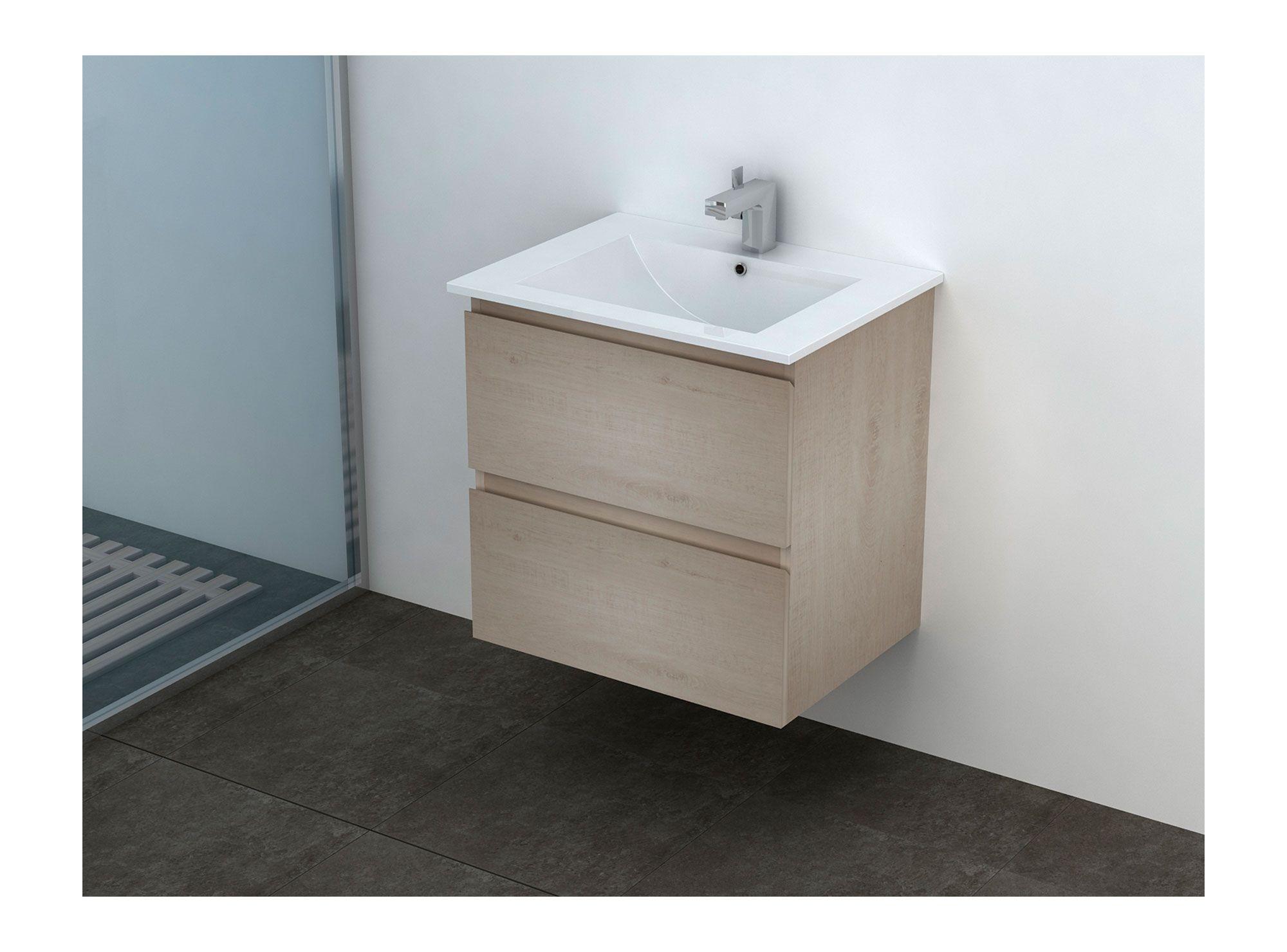 Mueble vanitorio 60 cm Delfos roble blanco Klipen-1