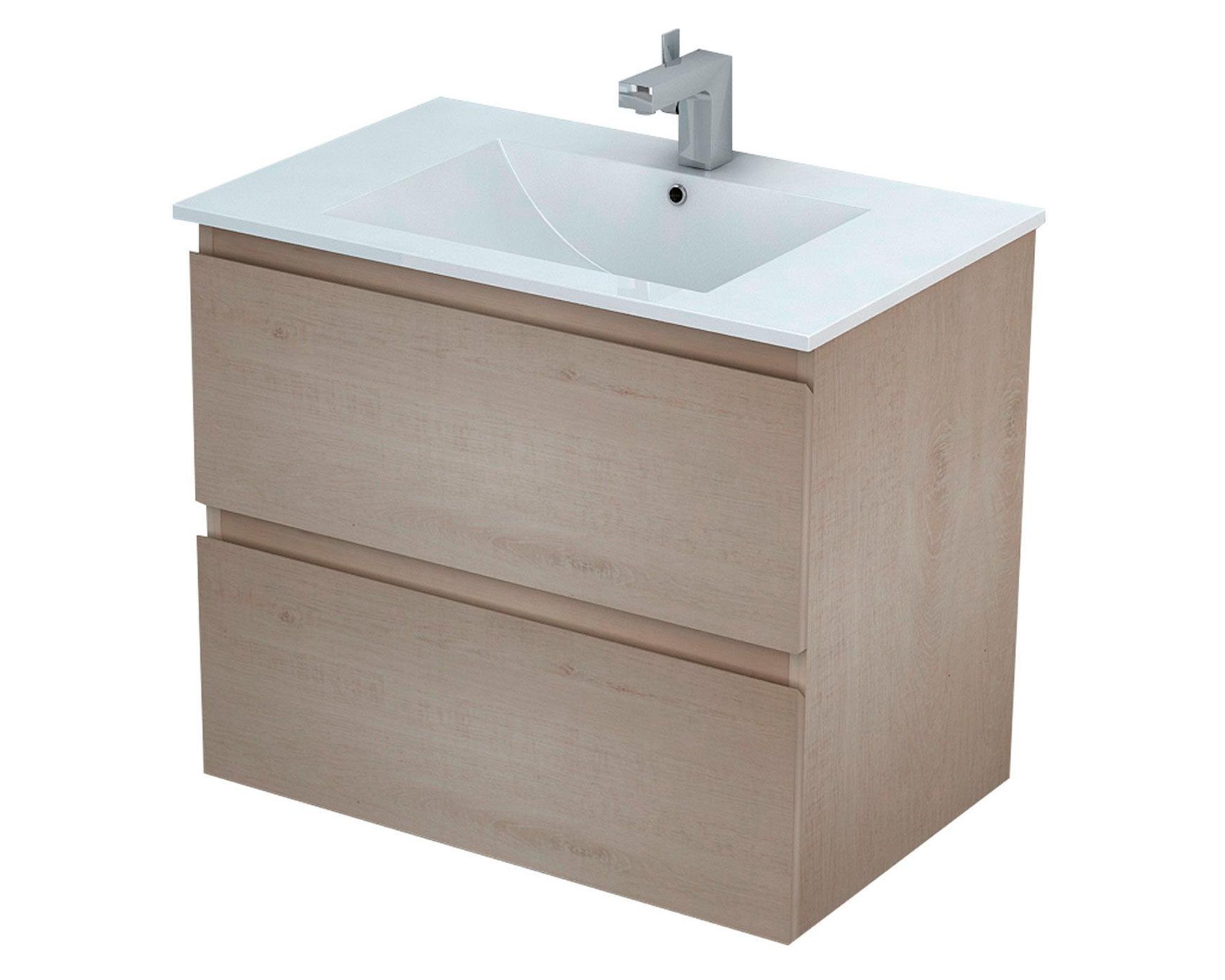 Mueble vanitorio 70 cm Delfos 2 roble blanco Klipen-0