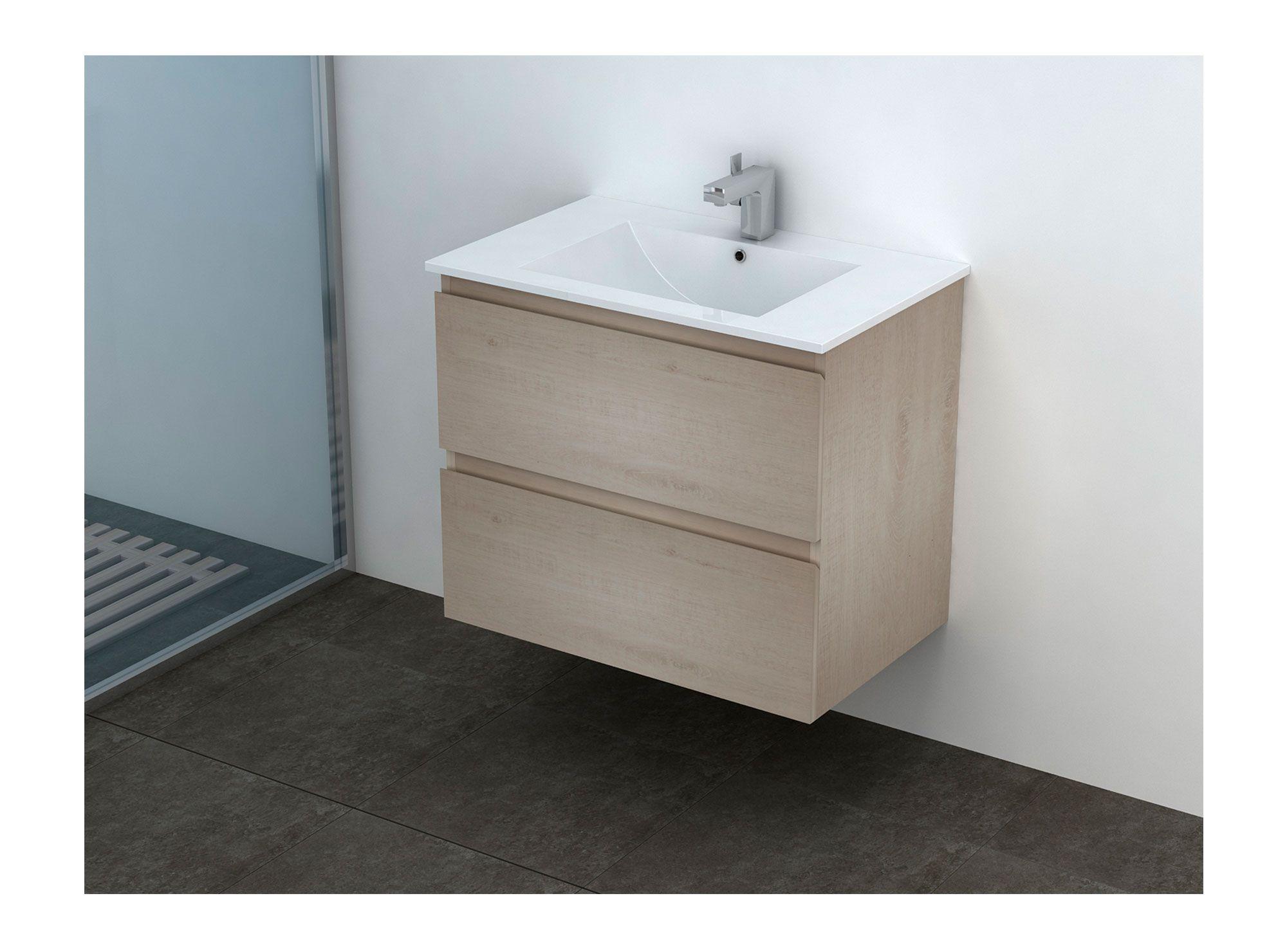 Mueble vanitorio 70 cm Delfos 2 roble blanco Klipen-1
