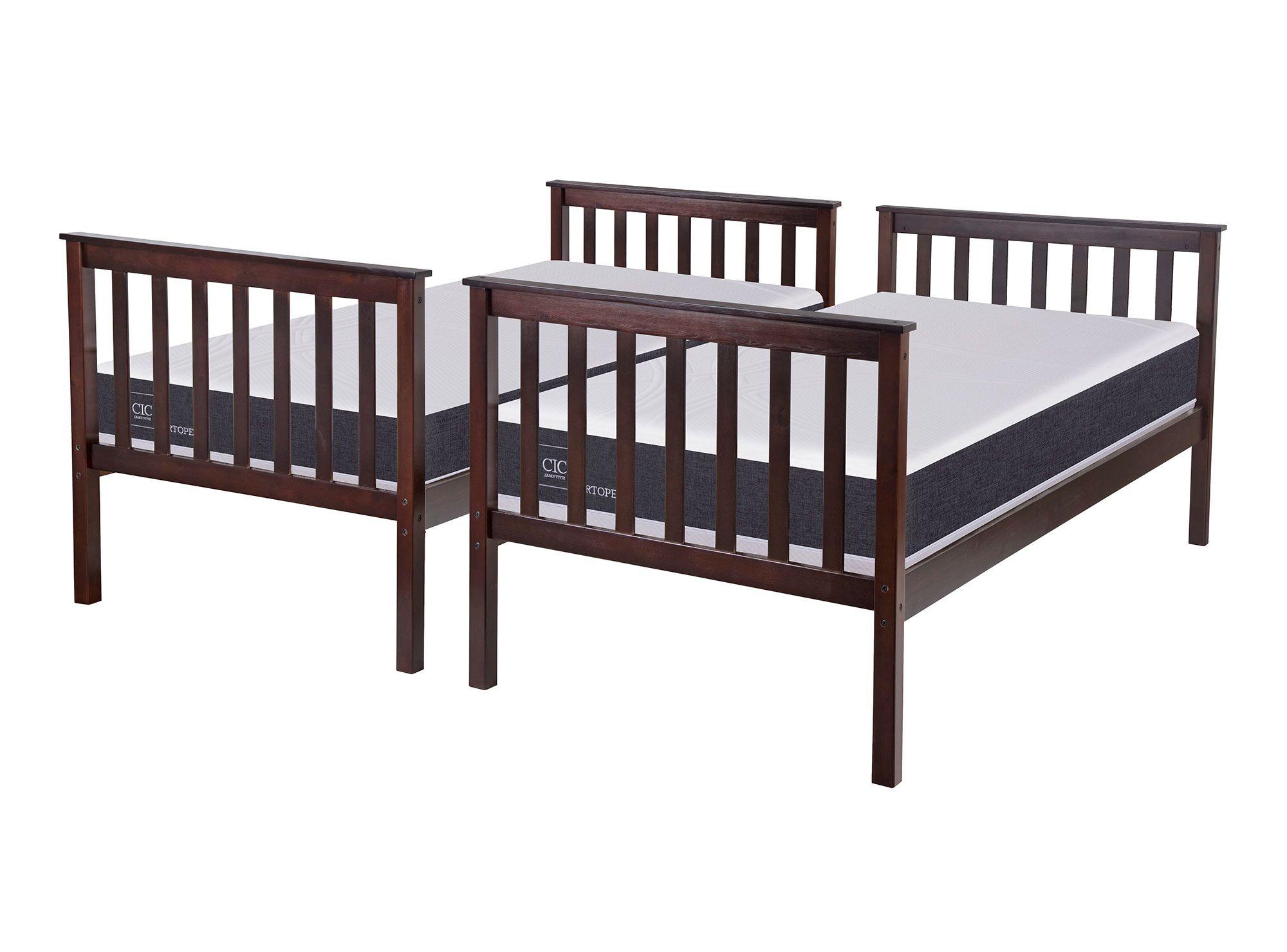 Camarote Isidora + colchón Ortopedic 1 plaza merlot Cic-2